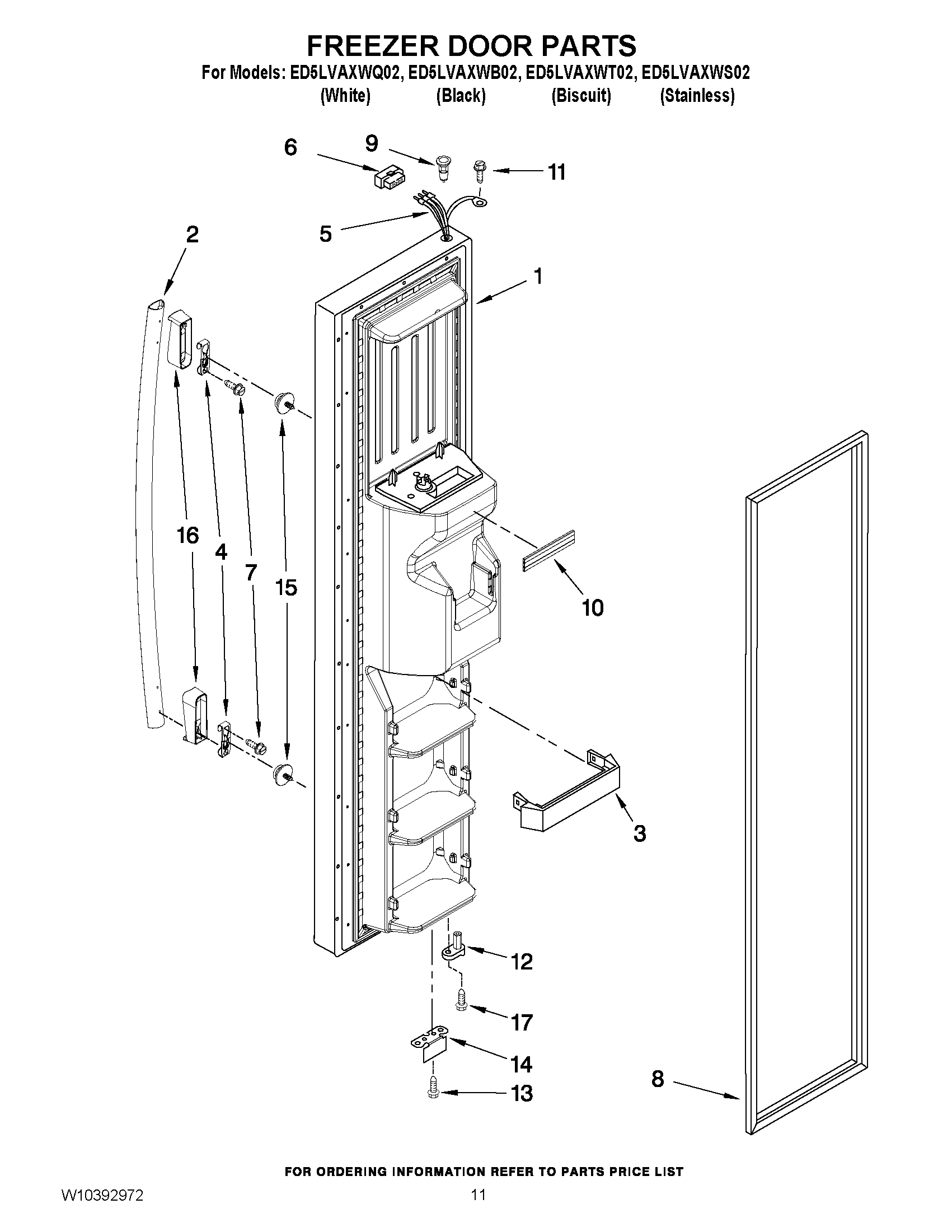 07 - FREEZER DOOR PARTS