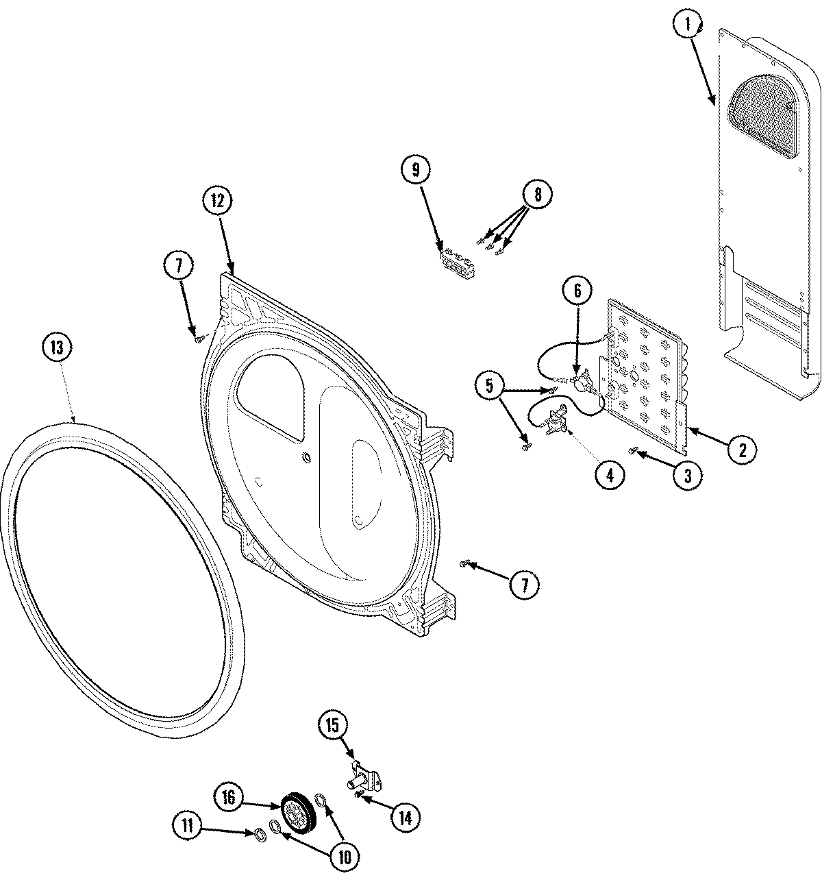 06 - REAR BULKHEAD, AIR DUCT, HEATER & ROLLER