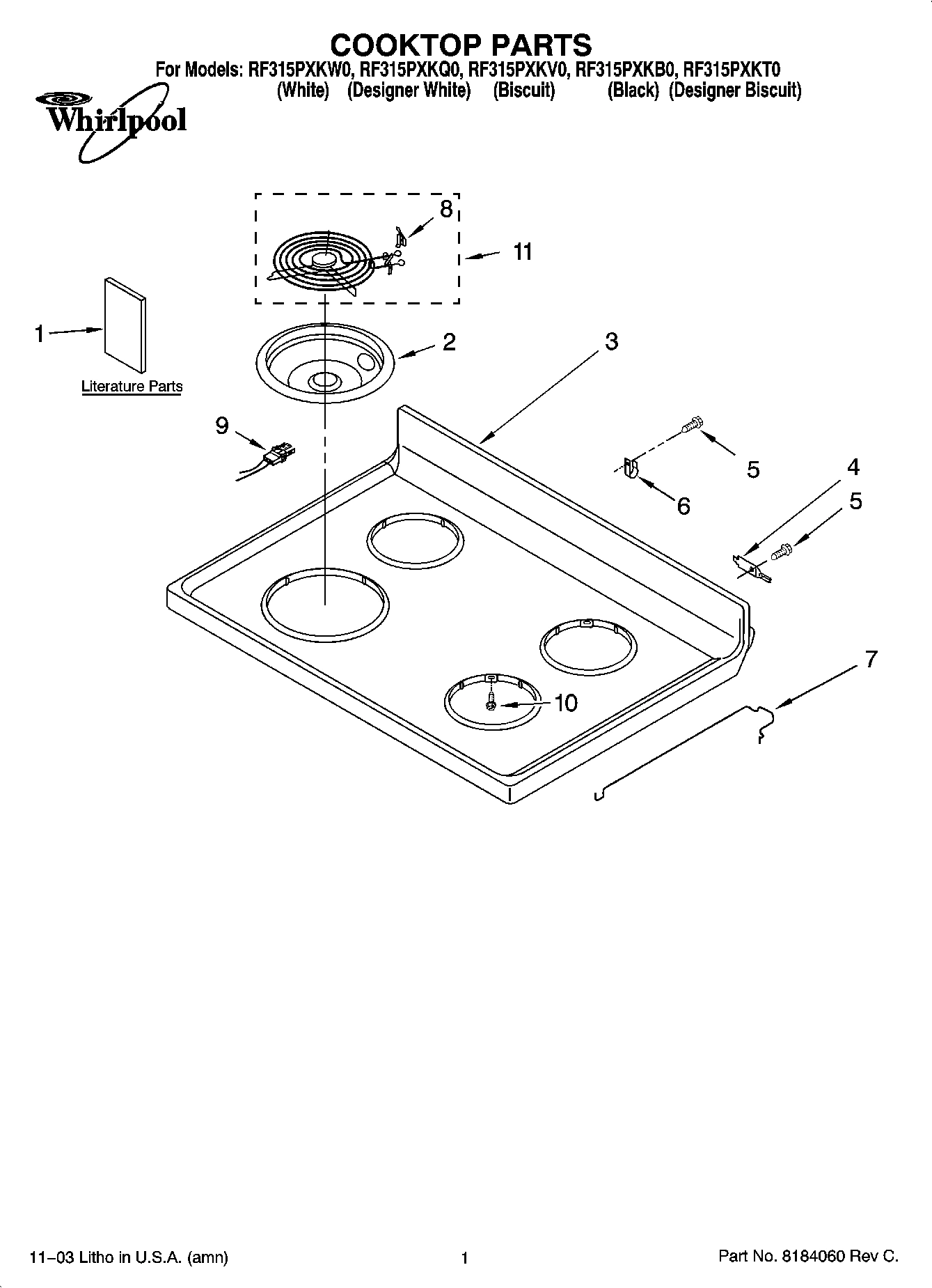 01 - COOKTOP PARTS