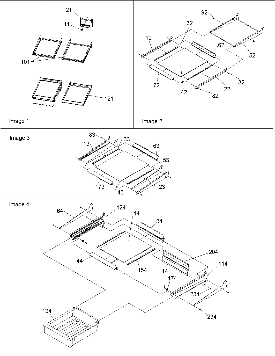 11 - Ref. Feature, Shelf & Meatkeeper Assy