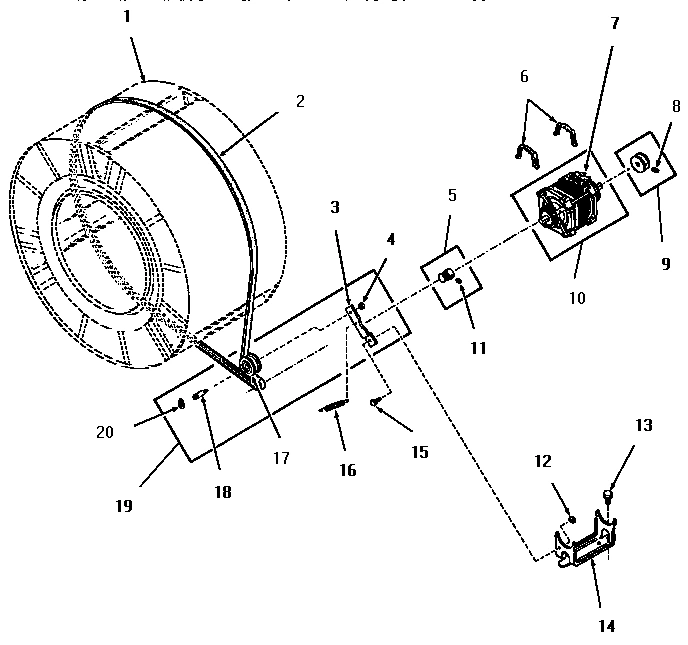 11 - MOTOR, IDLER AND BELT
