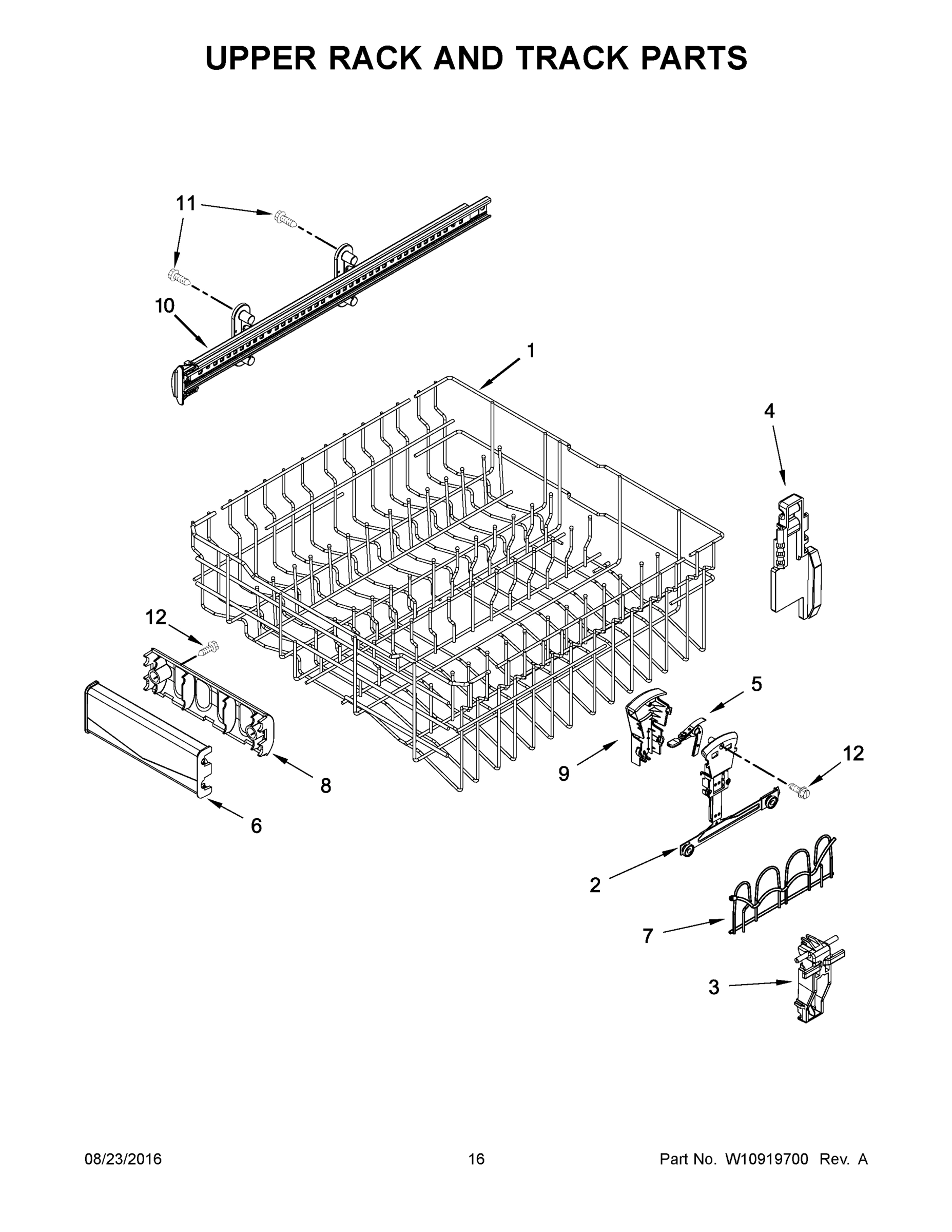 09 - UPPER RACK AND TRACK PARTS