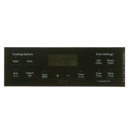 WB07X25885 GE Range Graphics Faceplate