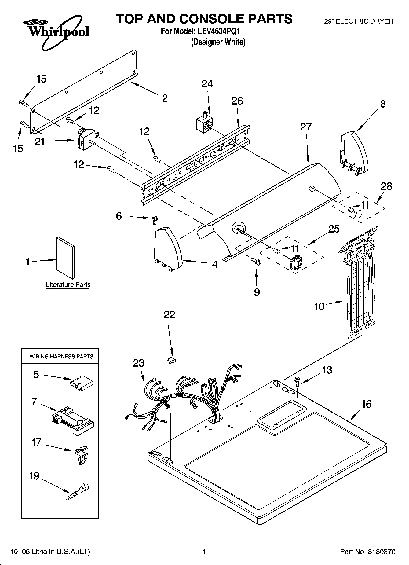 01 - TOP AND CONSOLE PARTS