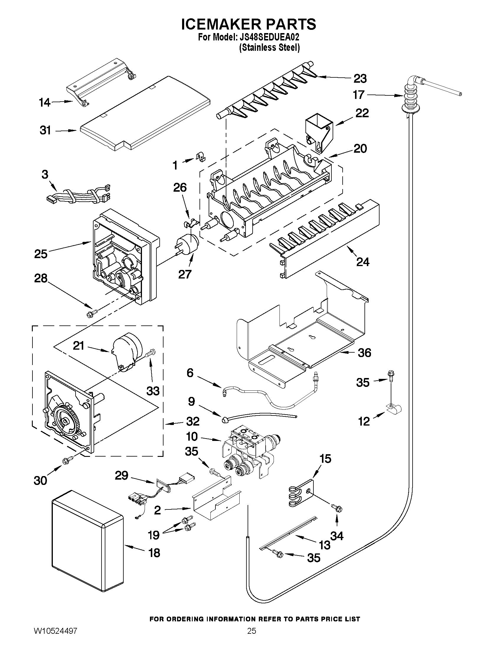15 - ICEMAKER PARTS