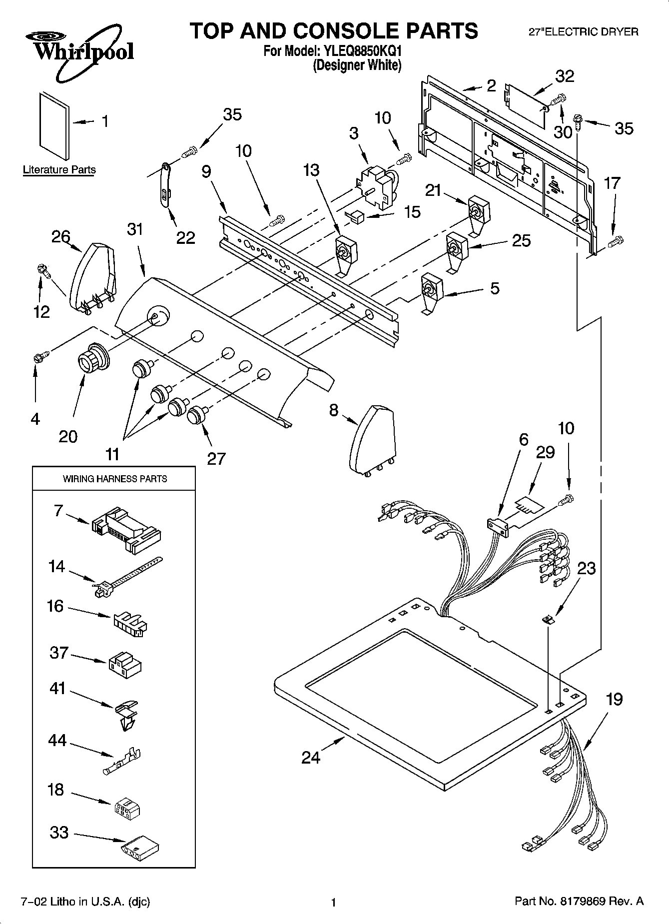 01 - TOP AND CONSOLE PARTS