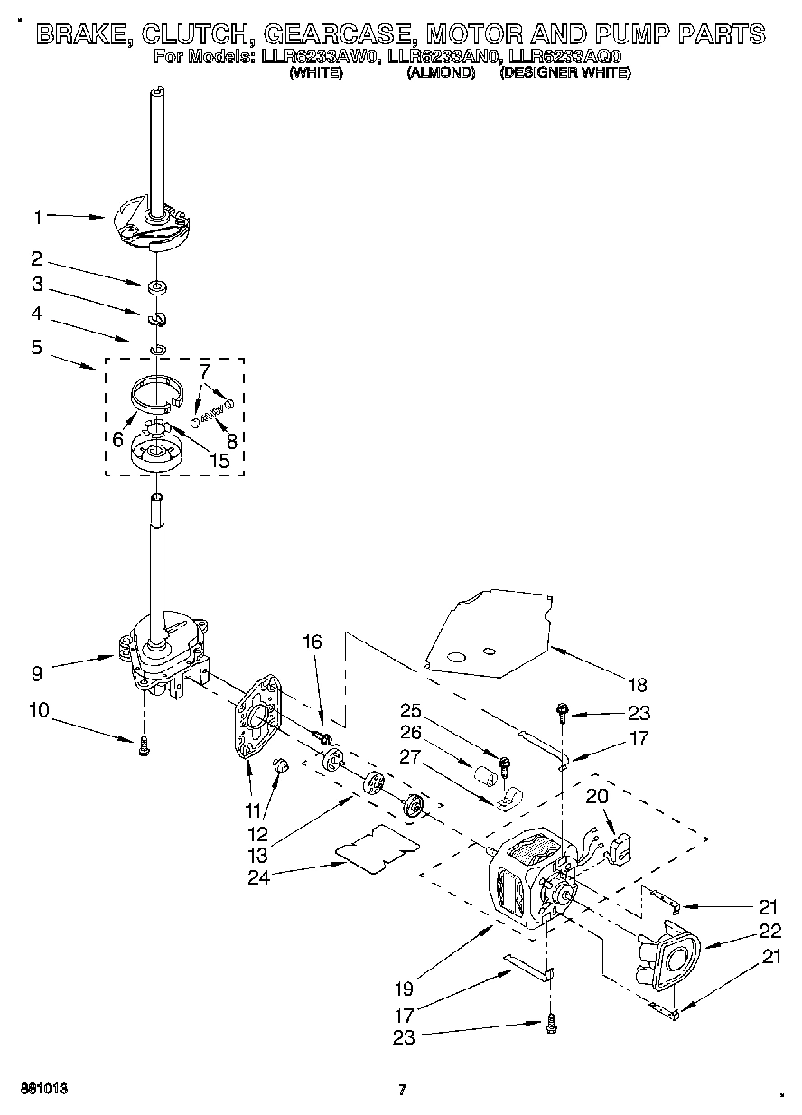 05 - BRAKE, CLUTCH, GEARCASE, MOTOR & PUMP