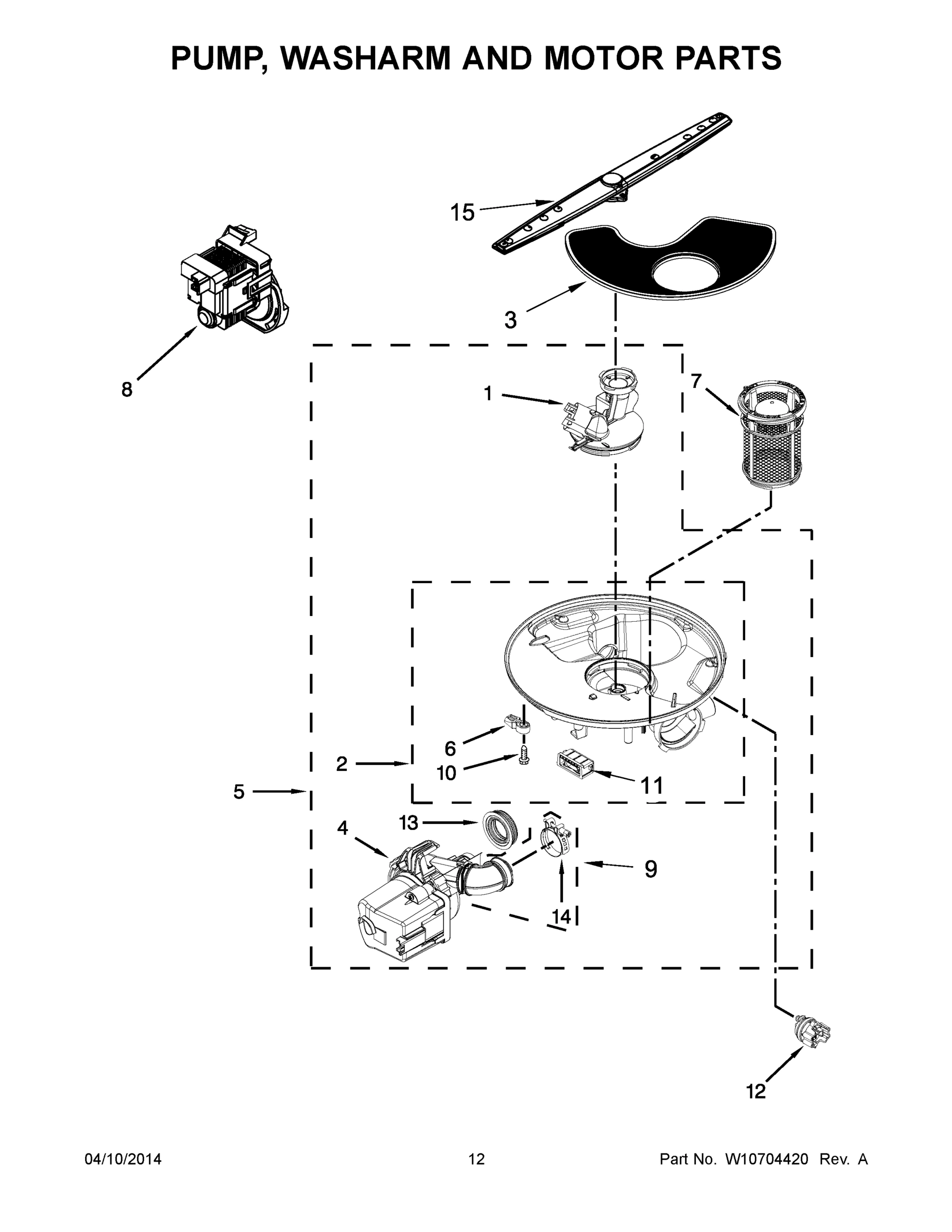 07 - PUMP, WASHARM AND MOTOR PARTS