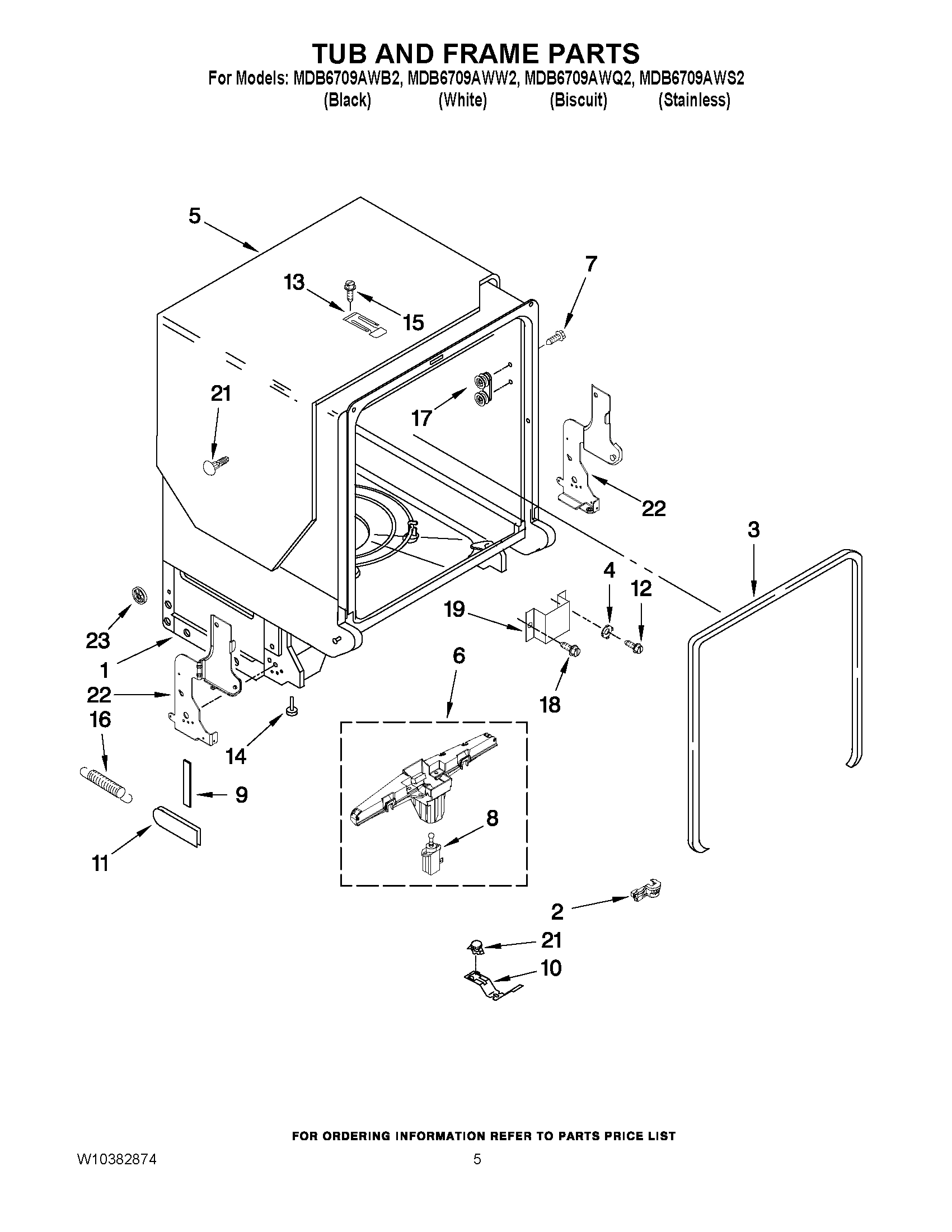 05 - TUB AND FRAME PARTS