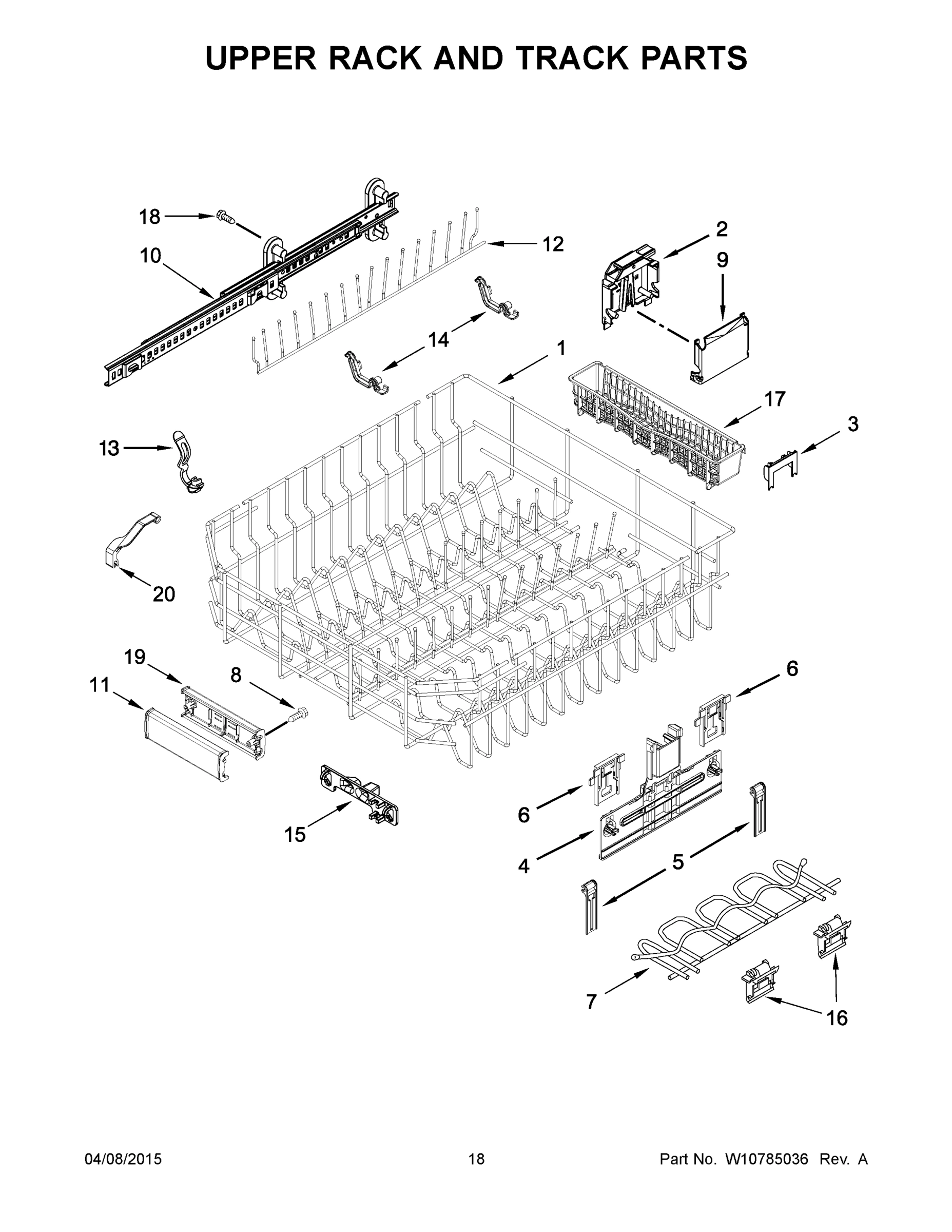 10 - UPPER RACK AND TRACK PARTS