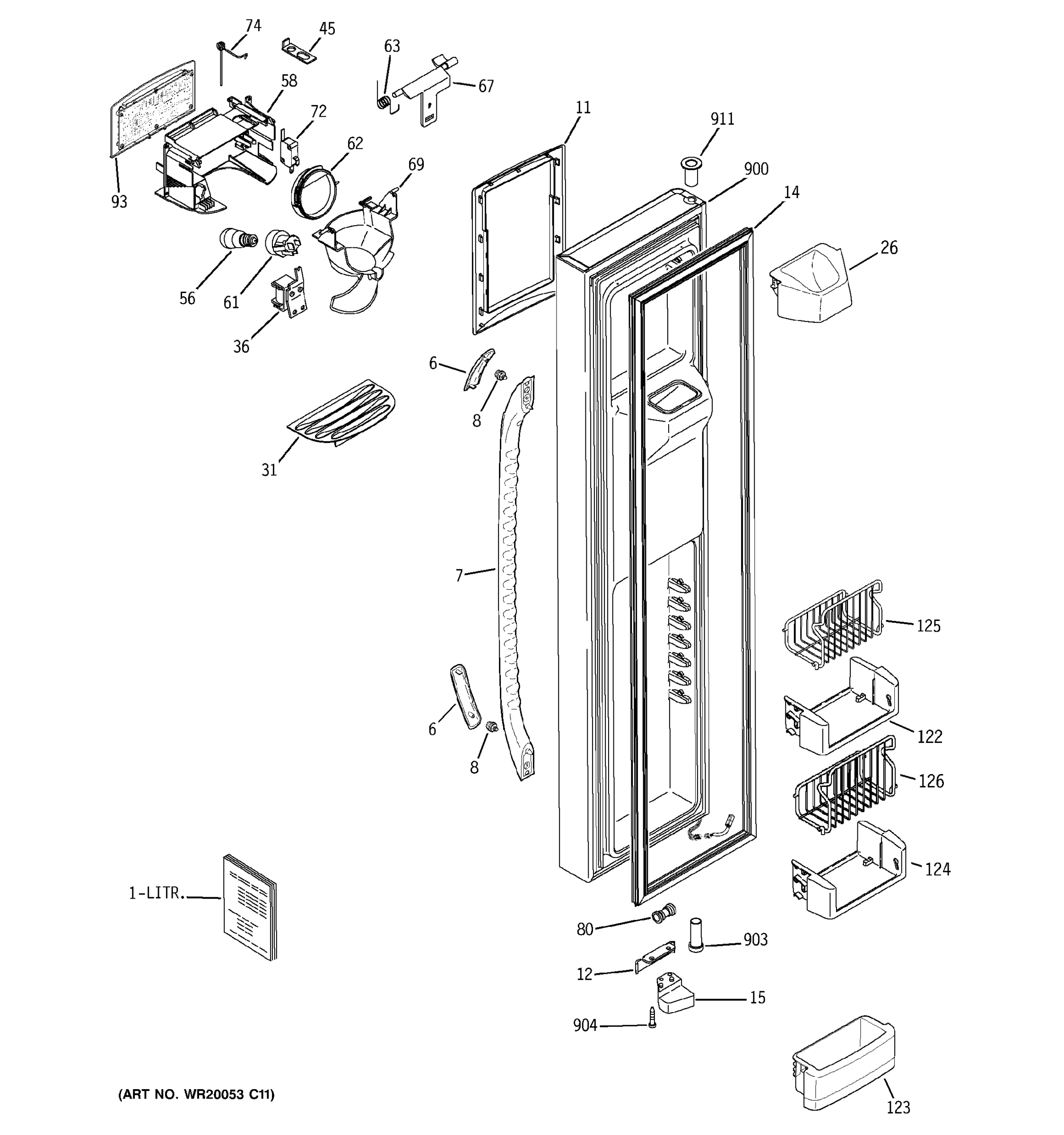 FREEZER DOOR