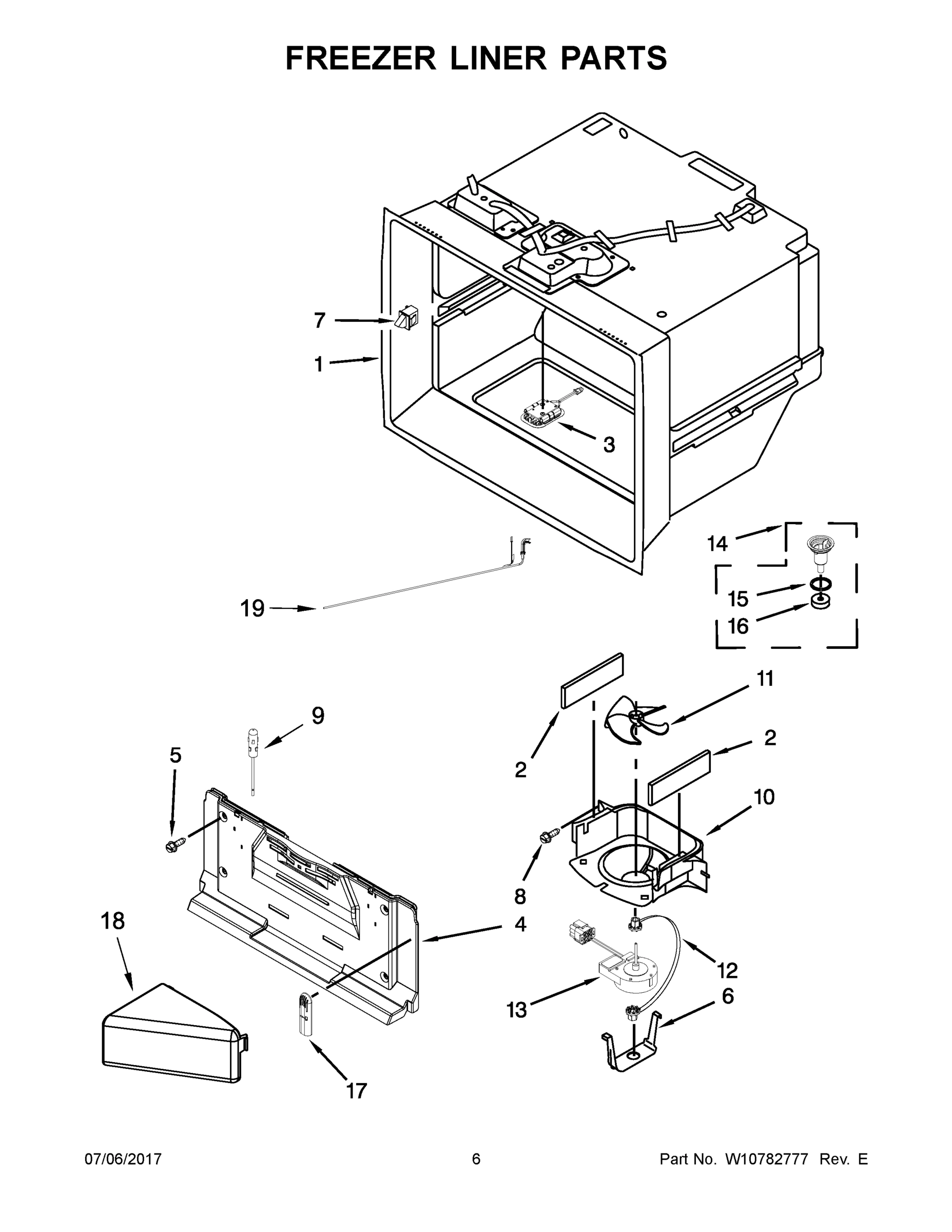 04 - FREEZER LINER PARTS
