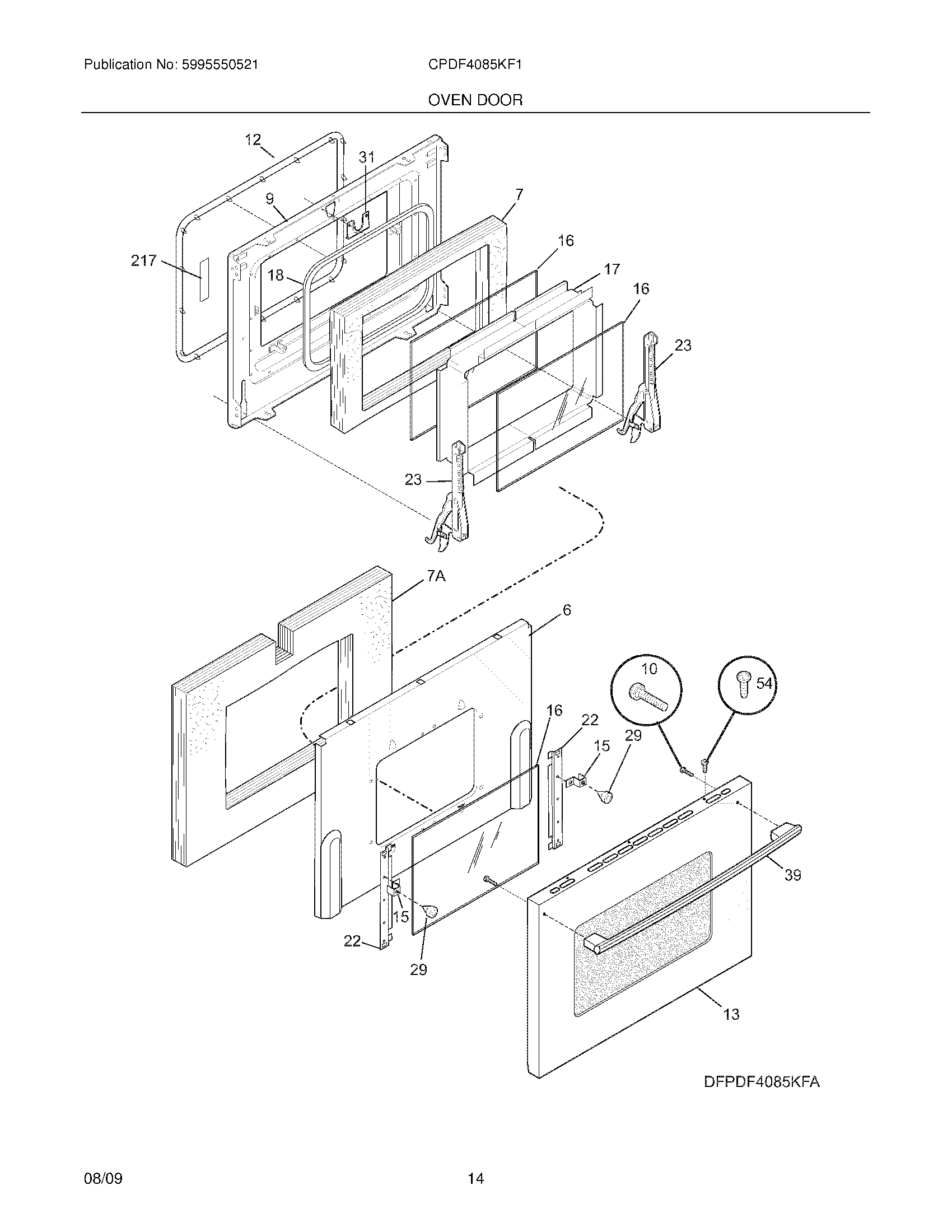 13 - OVEN DOOR