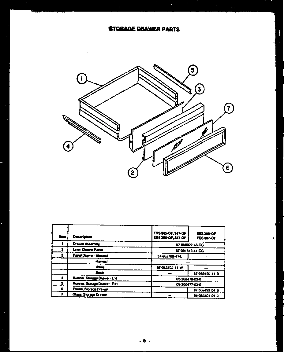 05 - STORAGE DRAWER PARTS