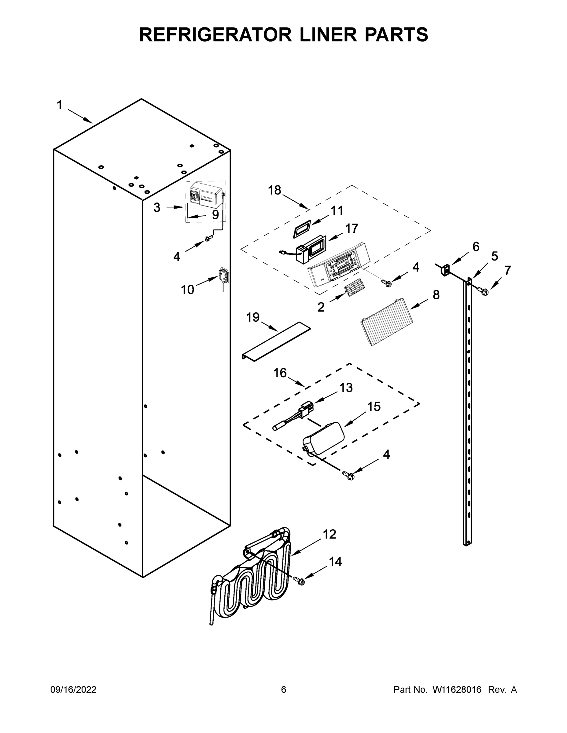 04 - REFRIGERATOR LINER PARTS