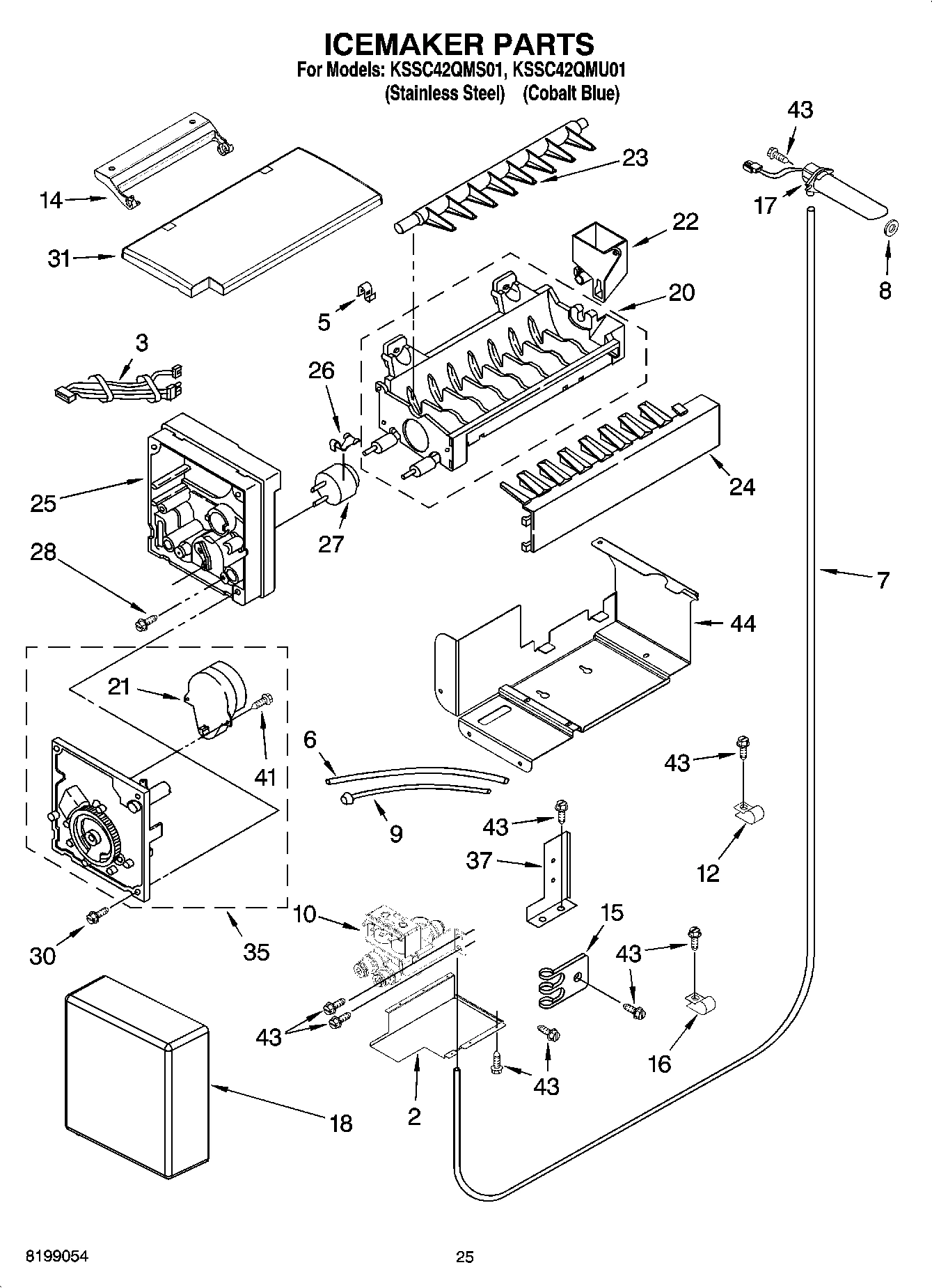 15 - ICEMAKER PARTS