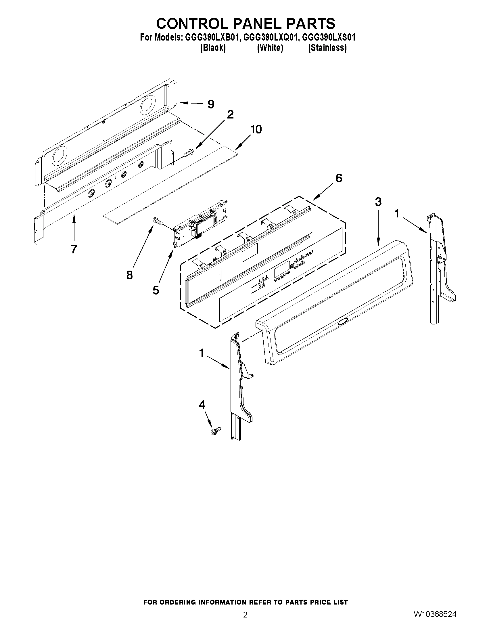 02 - CONTROL PANEL PARTS