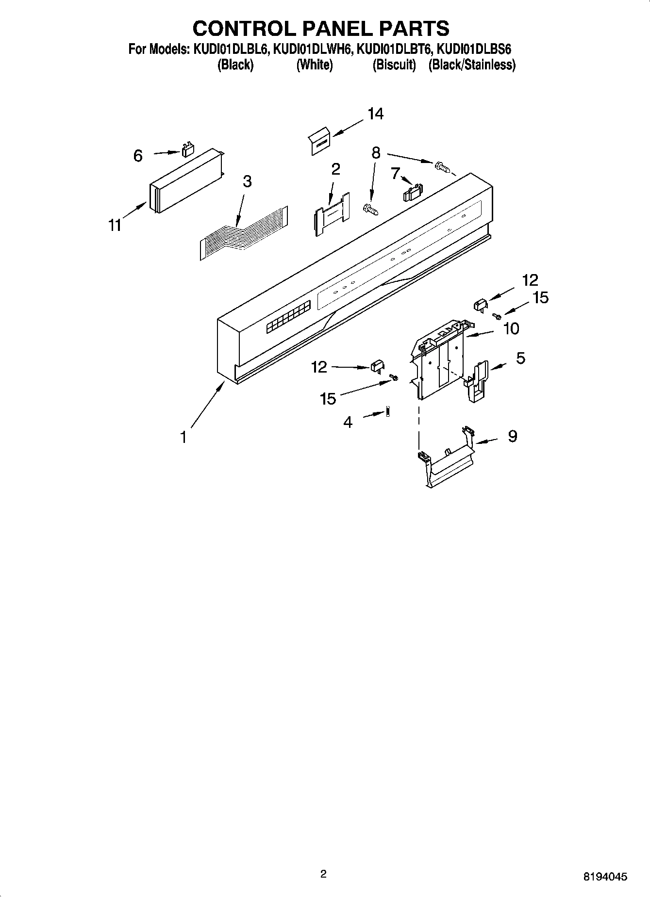 02 - CONTROL PANEL PARTS