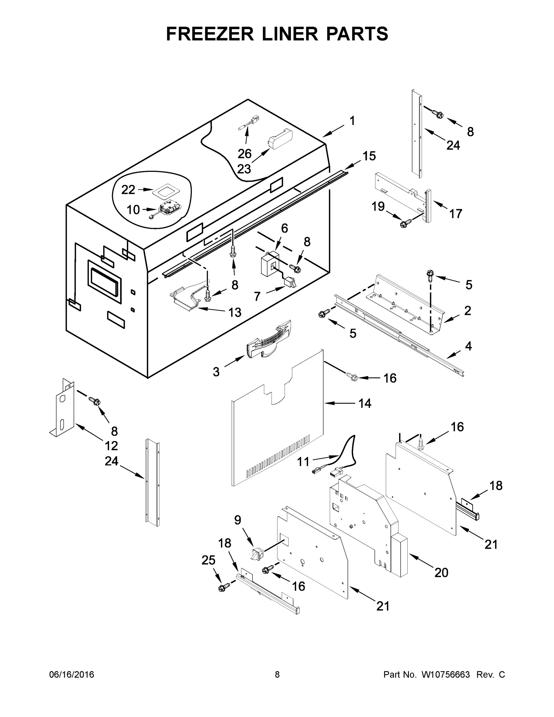 05 - FREEZER LINER PARTS