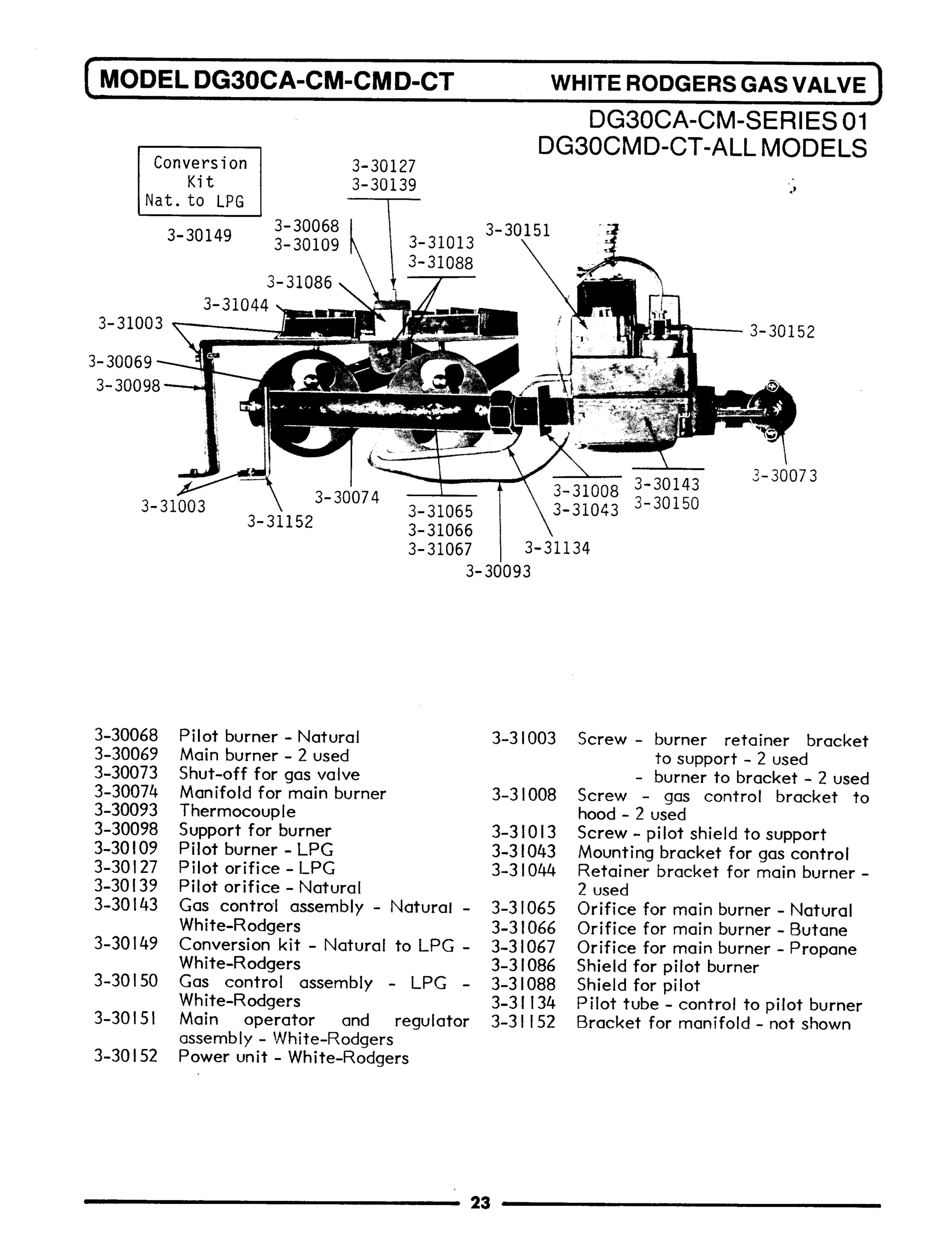 07 - WHITE RODGERS GAS VALVE