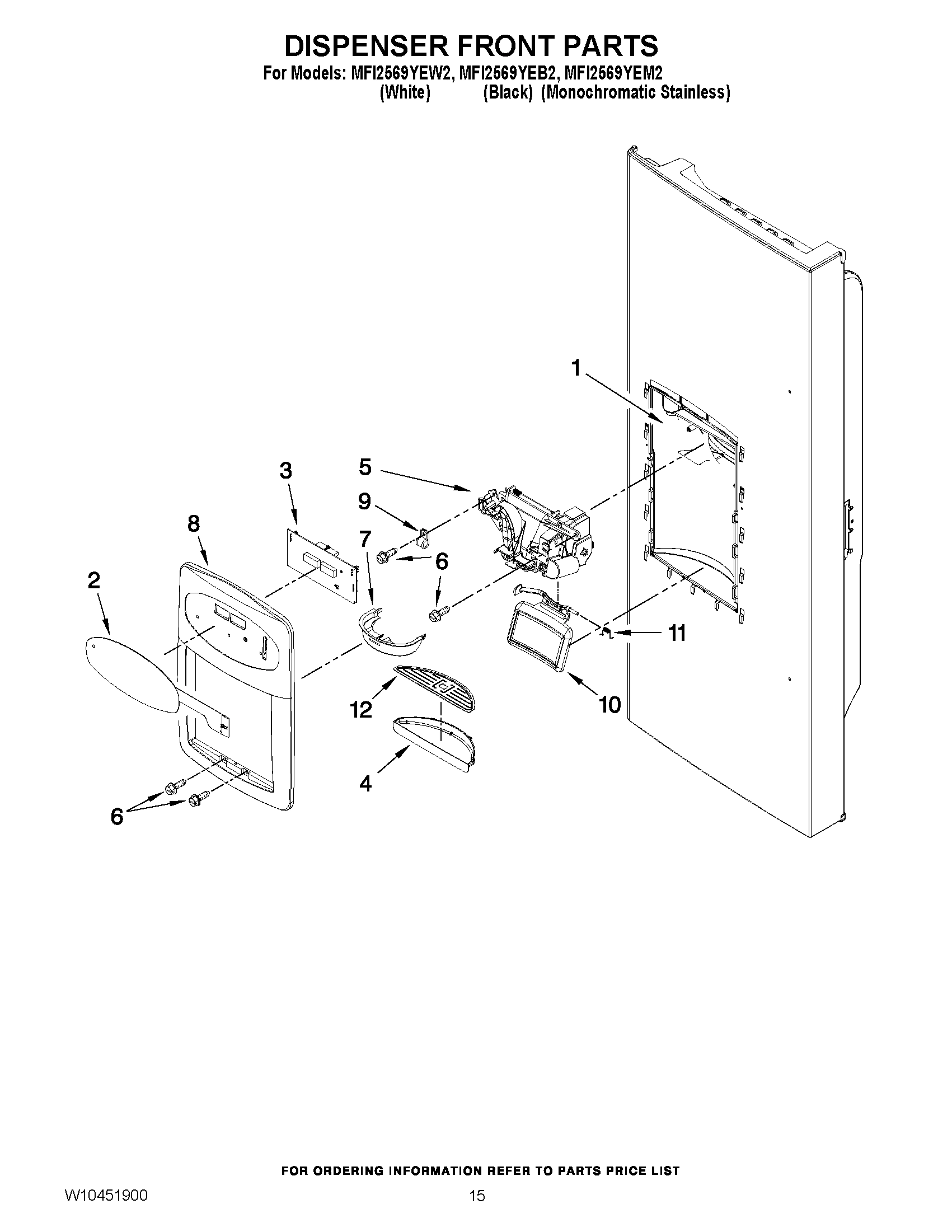 08 - DISPENSER FRONT PARTS