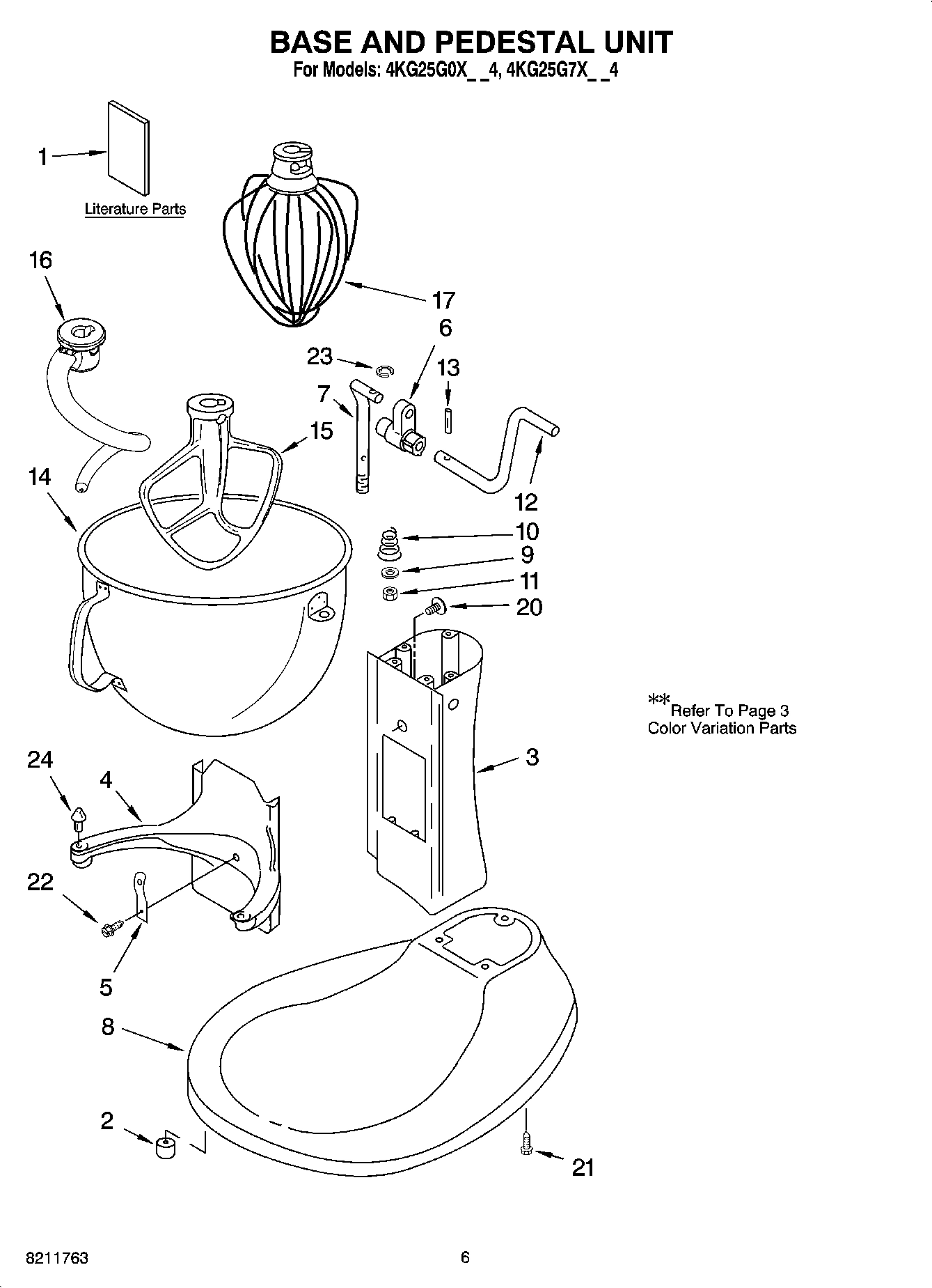 03 - BASE AND PEDESTAL UNIT, OPTIONAL PARTS