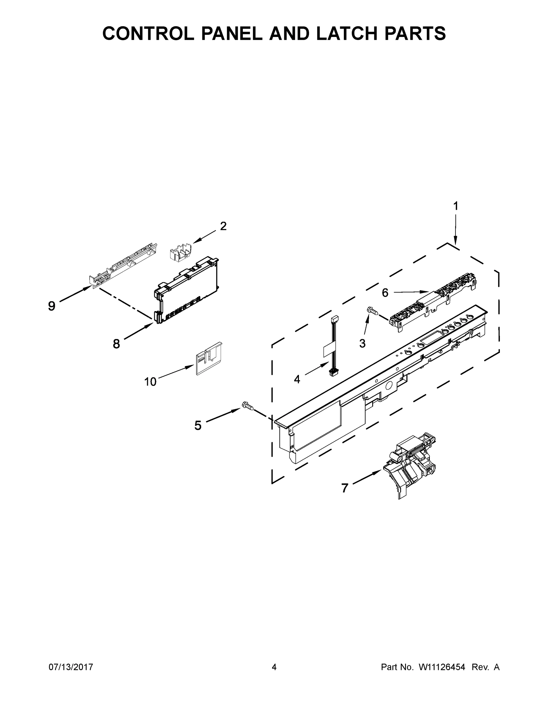 03 - CONTROL PANEL AND LATCH PARTS
