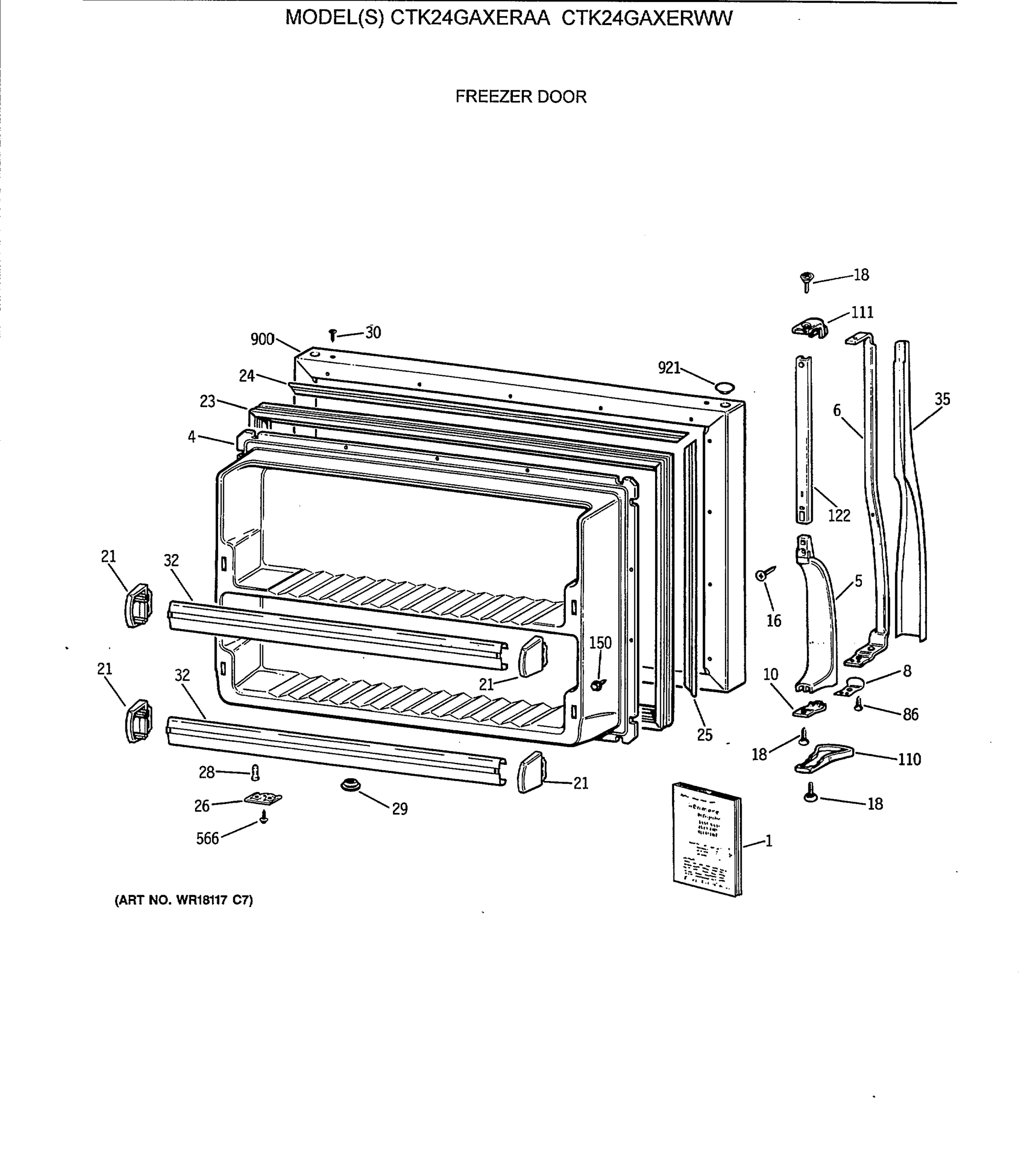 FREEZER DOOR