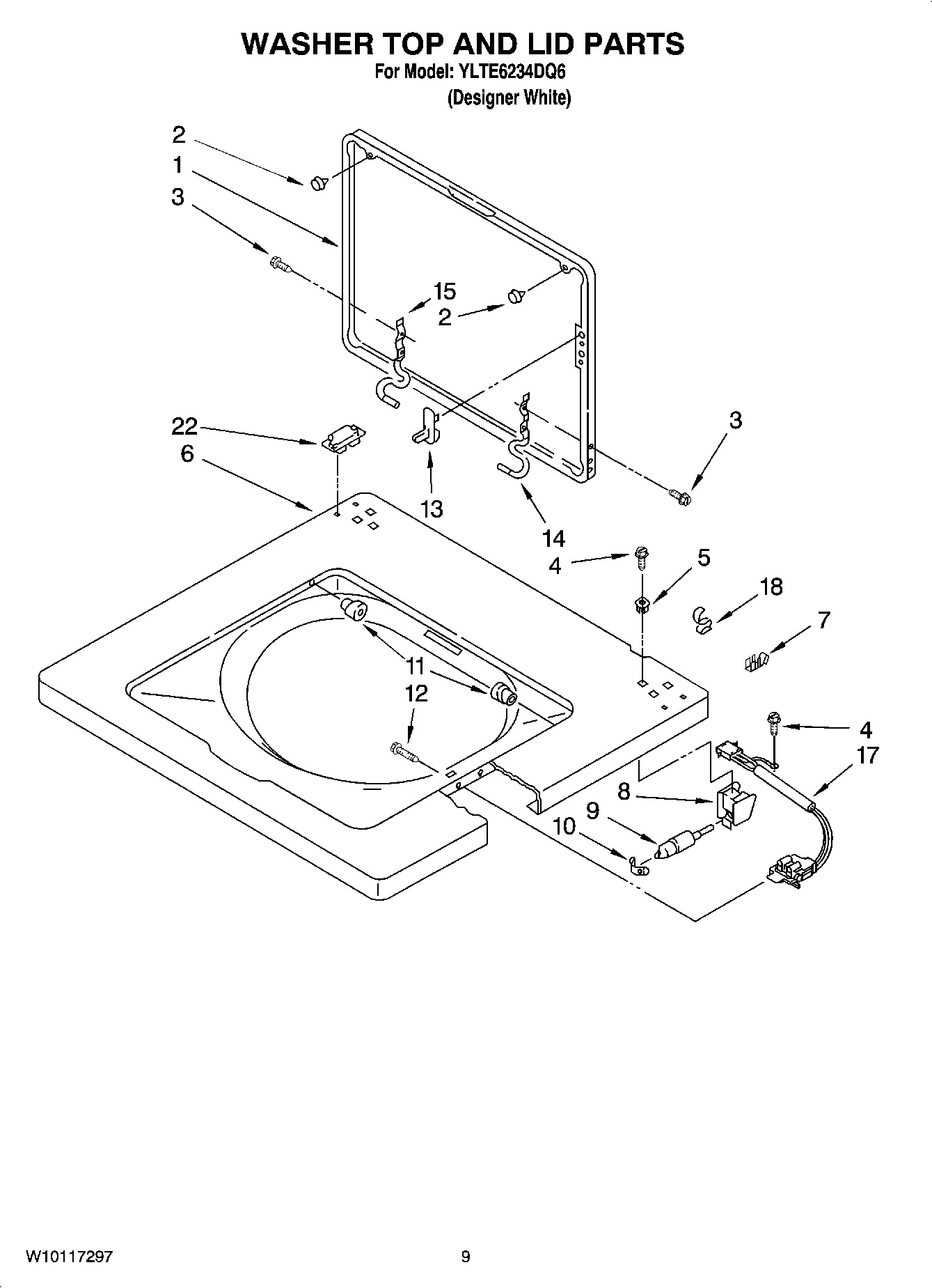 06 - WASHER TOP AND LID PARTS