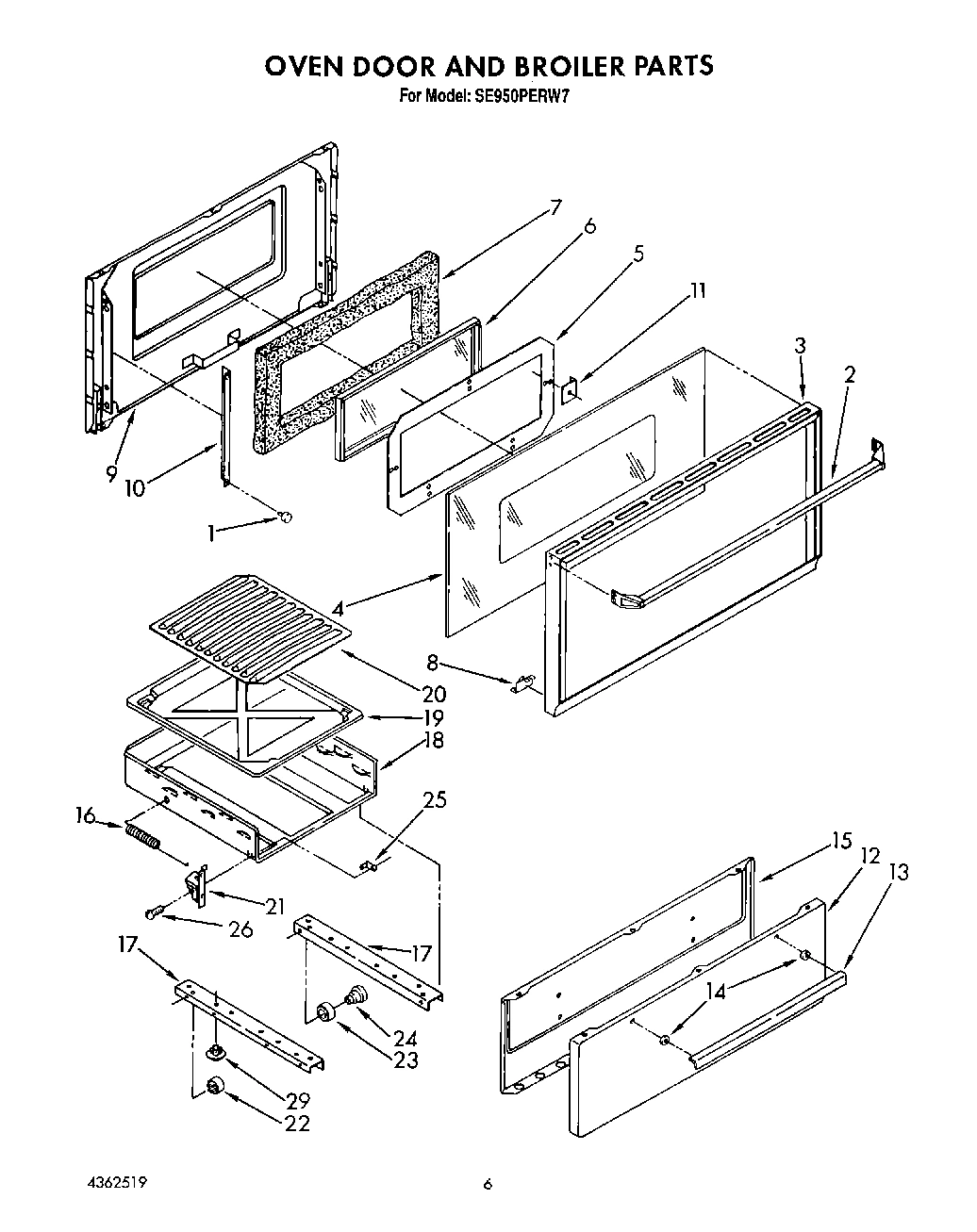 05 - OVEN DOOR AND BROILER