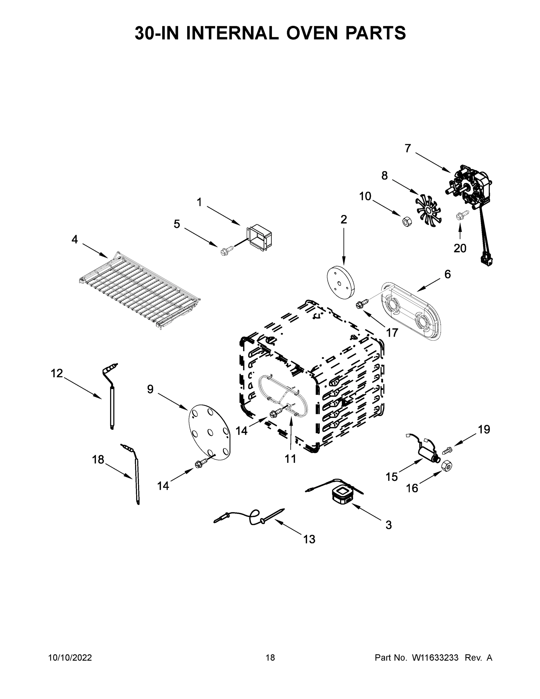 10 - 30-IN INTERNAL OVEN PARTS