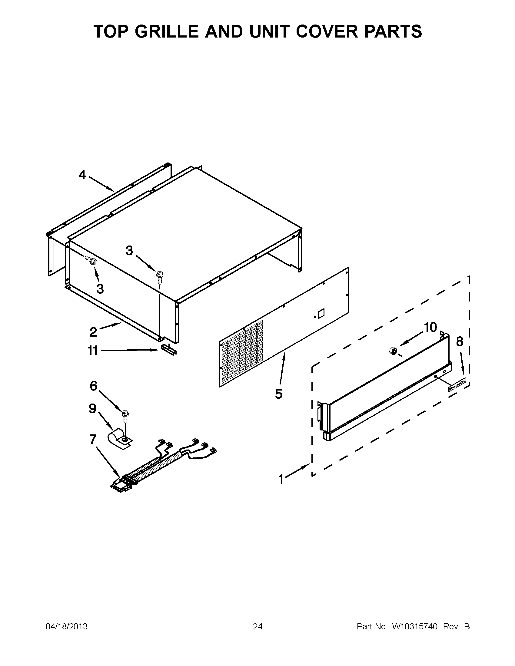 12 - TOP GRILLE AND UNIT COVER PARTS