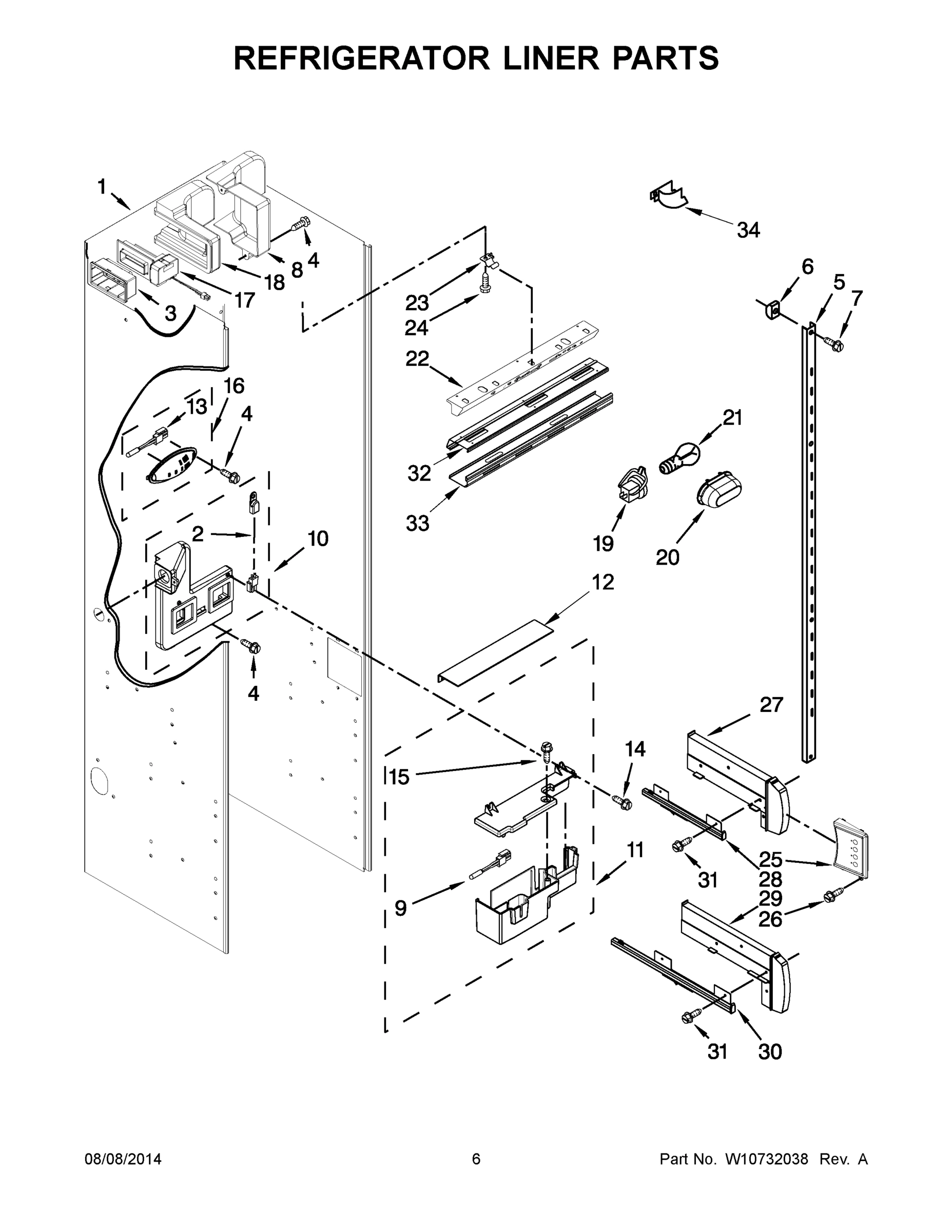 04 - REFRIGERATOR LINER PARTS