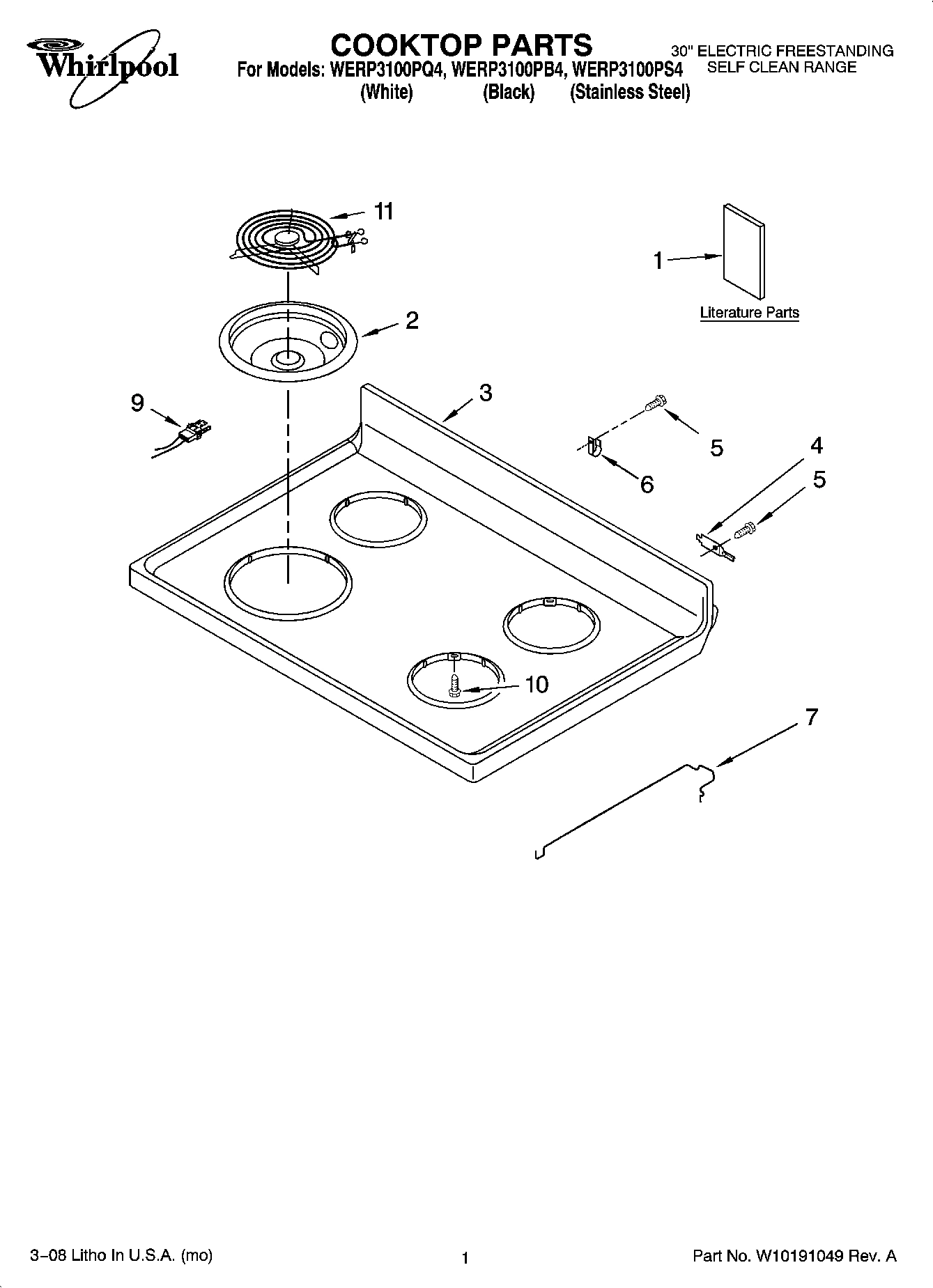 01 - COOKTOP PARTS