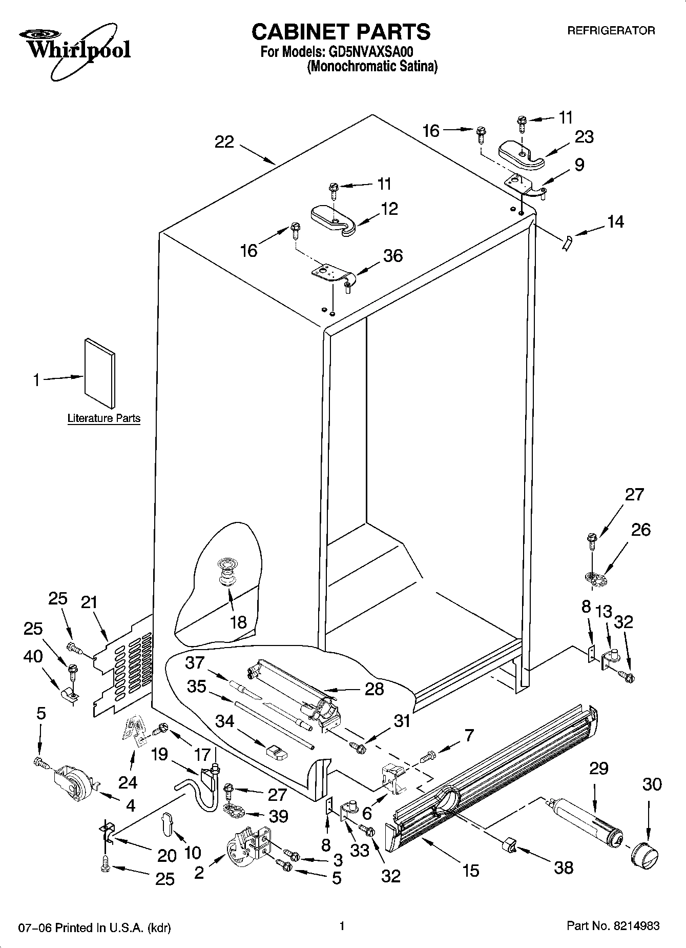 01 - CABINET PARTS