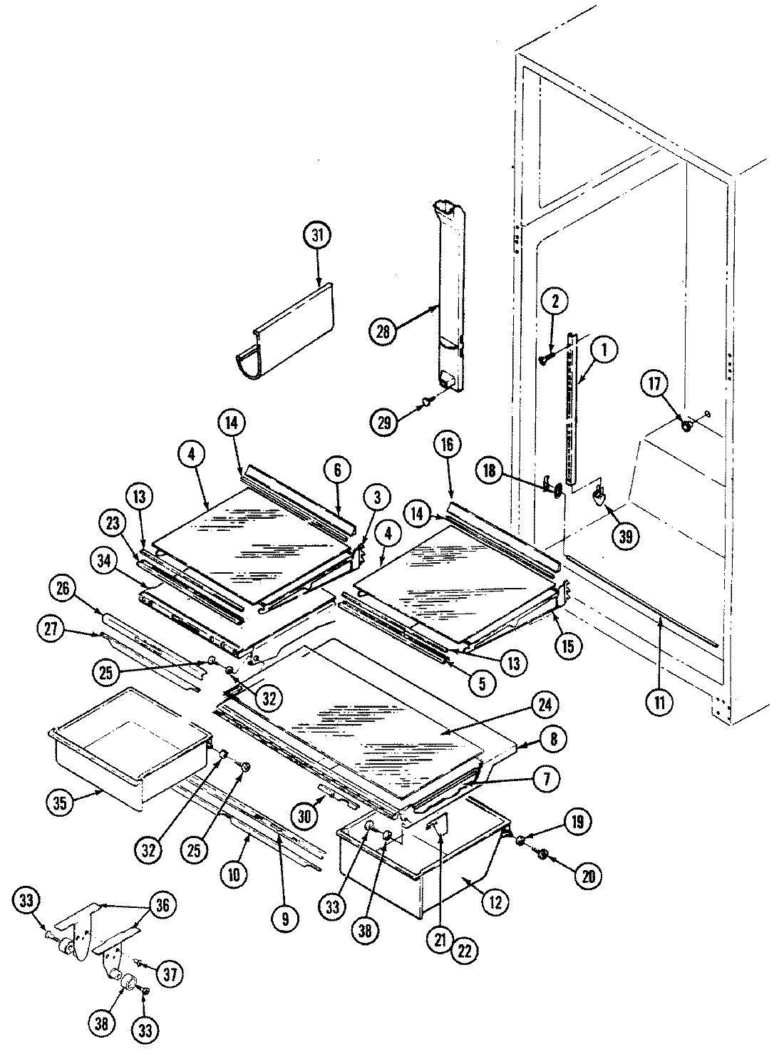 06 - SHELVES & ACCESSORIES (B/M DJ57A)
