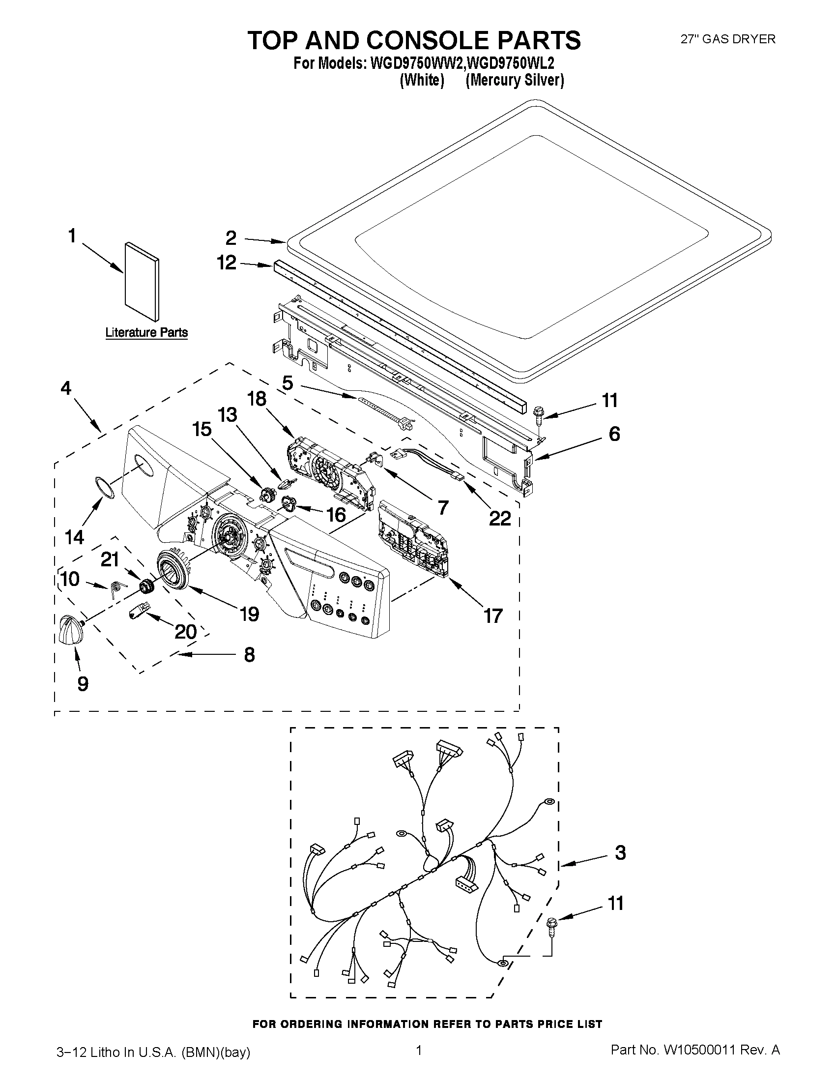 01 - TOP AND CONSOLE PARTS