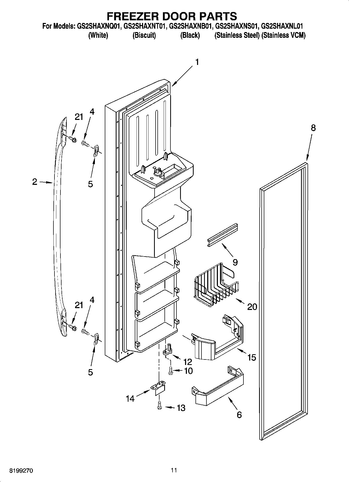 07 - FREEZER DOOR PARTS