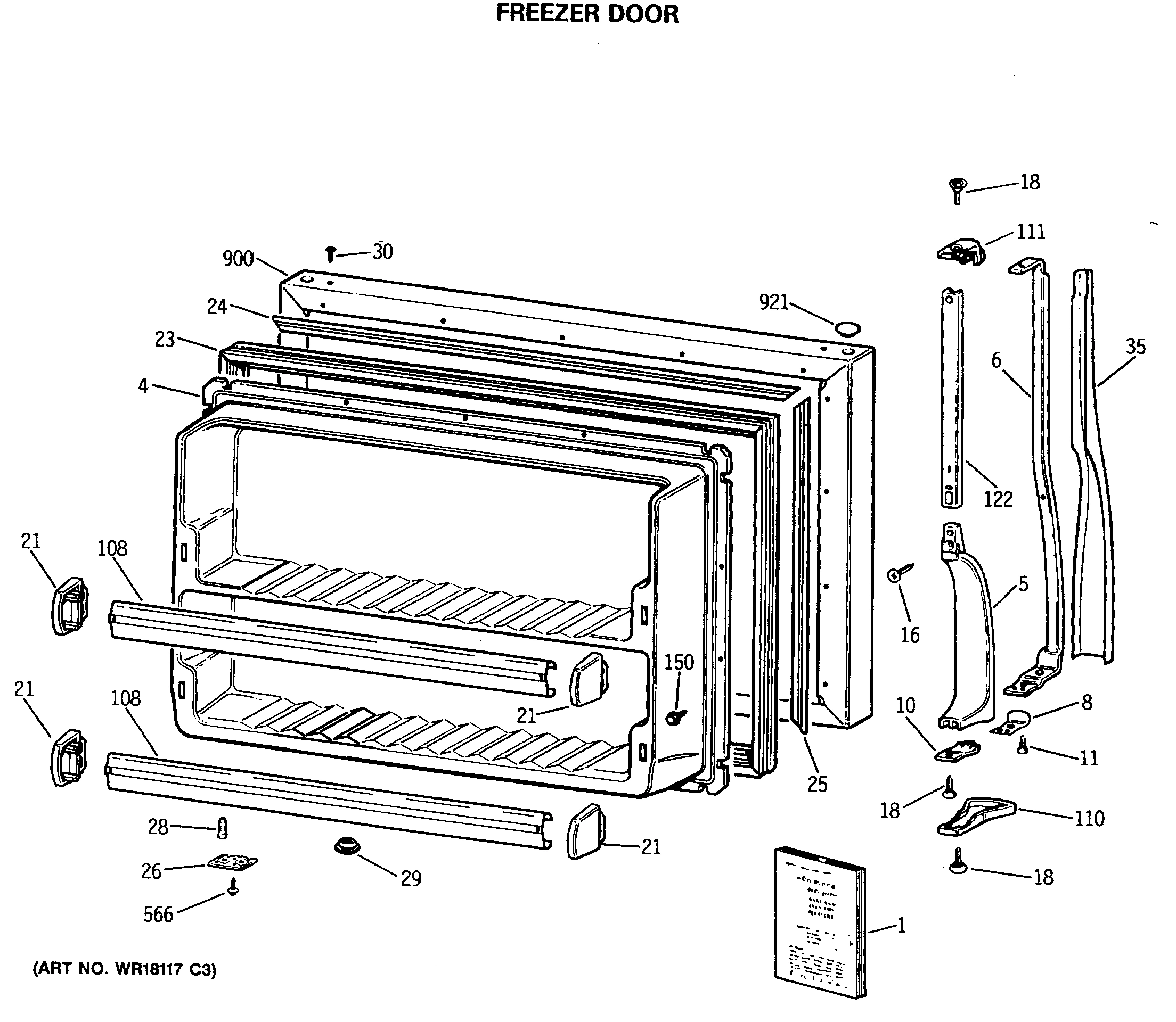 FREEZER DOOR