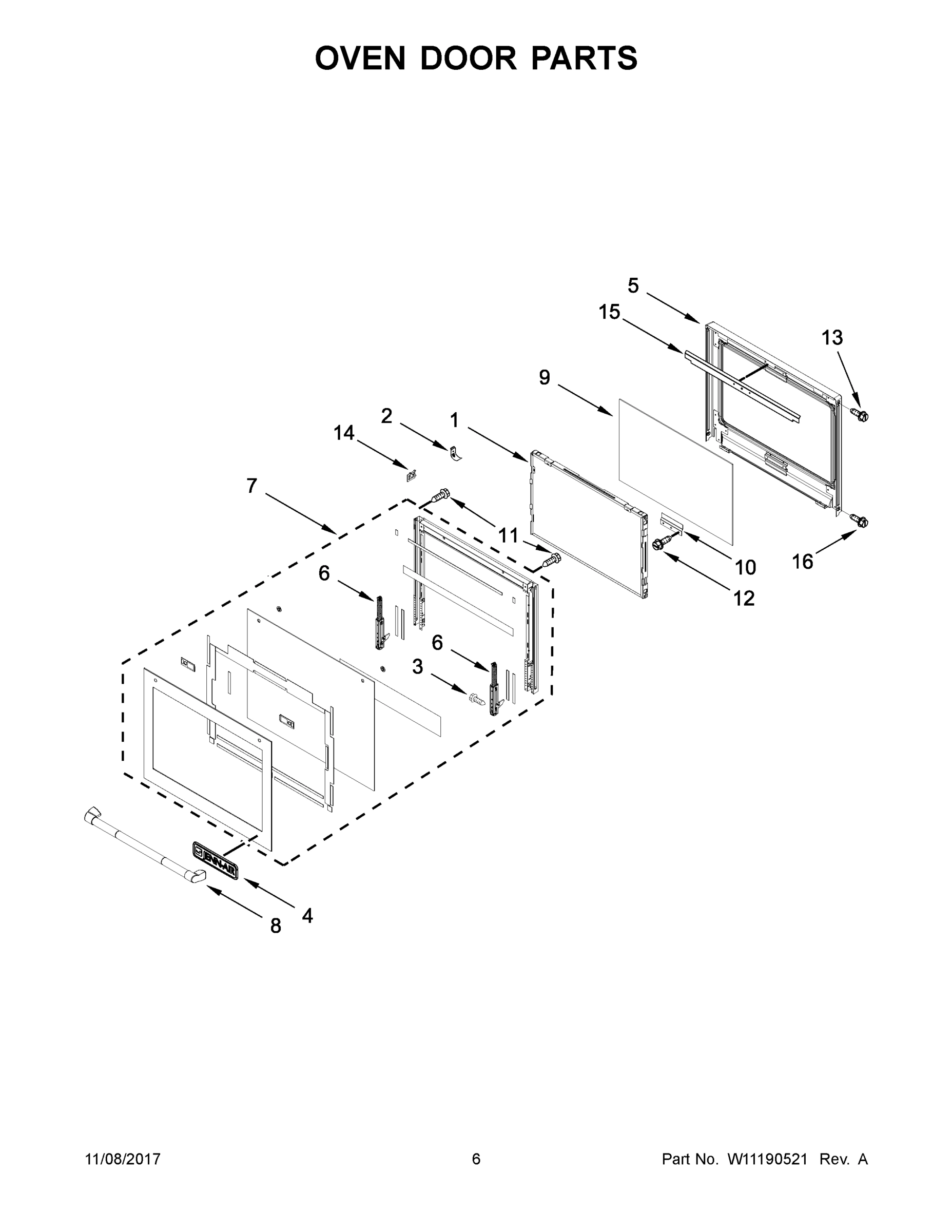 04 - OVEN DOOR PARTS