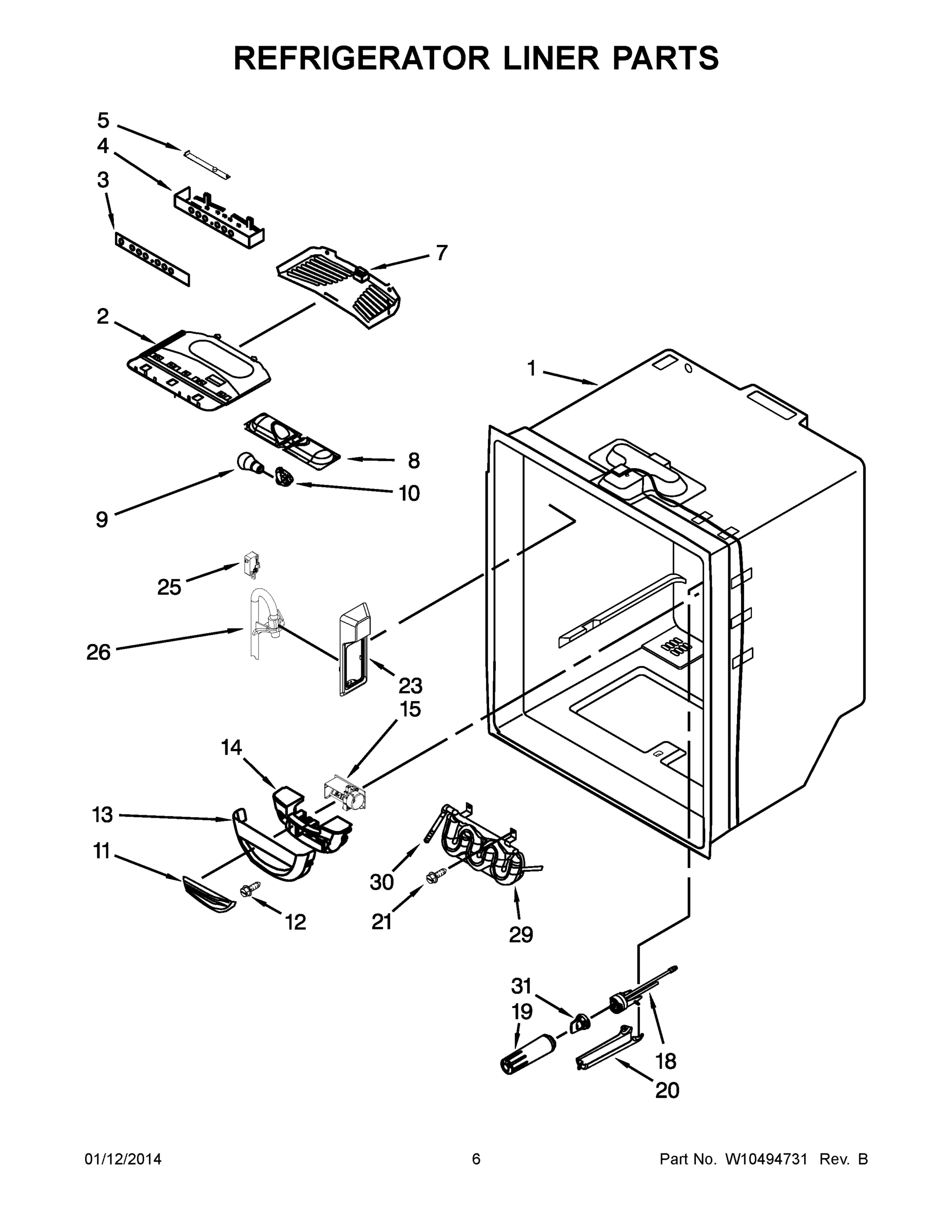 04 - REFRIGERATOR LINER PARTS