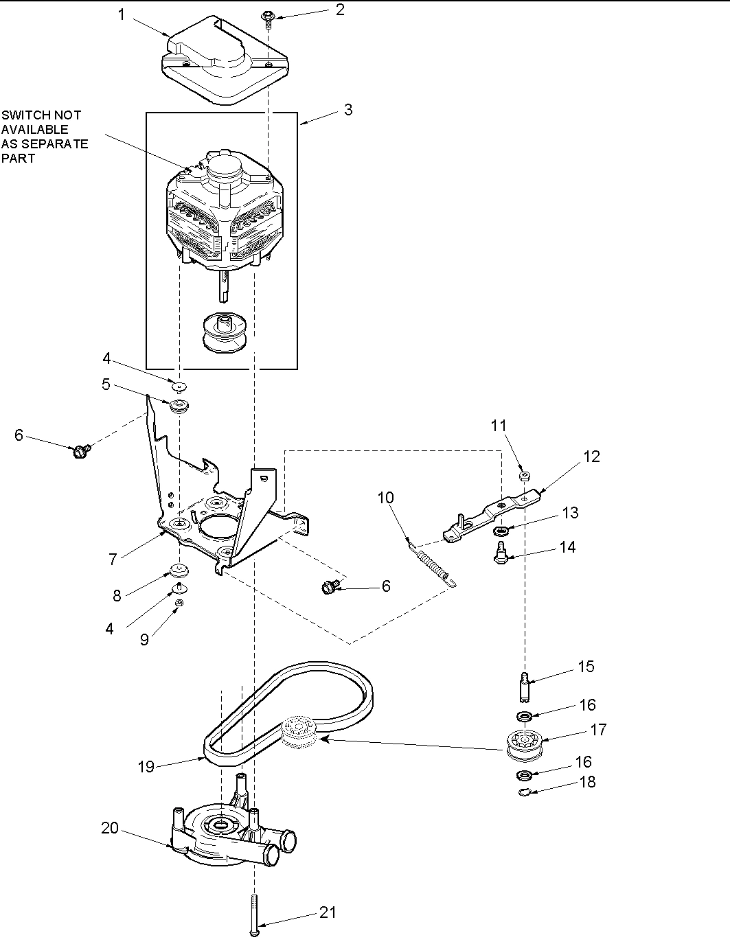 07 - Motor, Belt, Pump, and Idler Assy