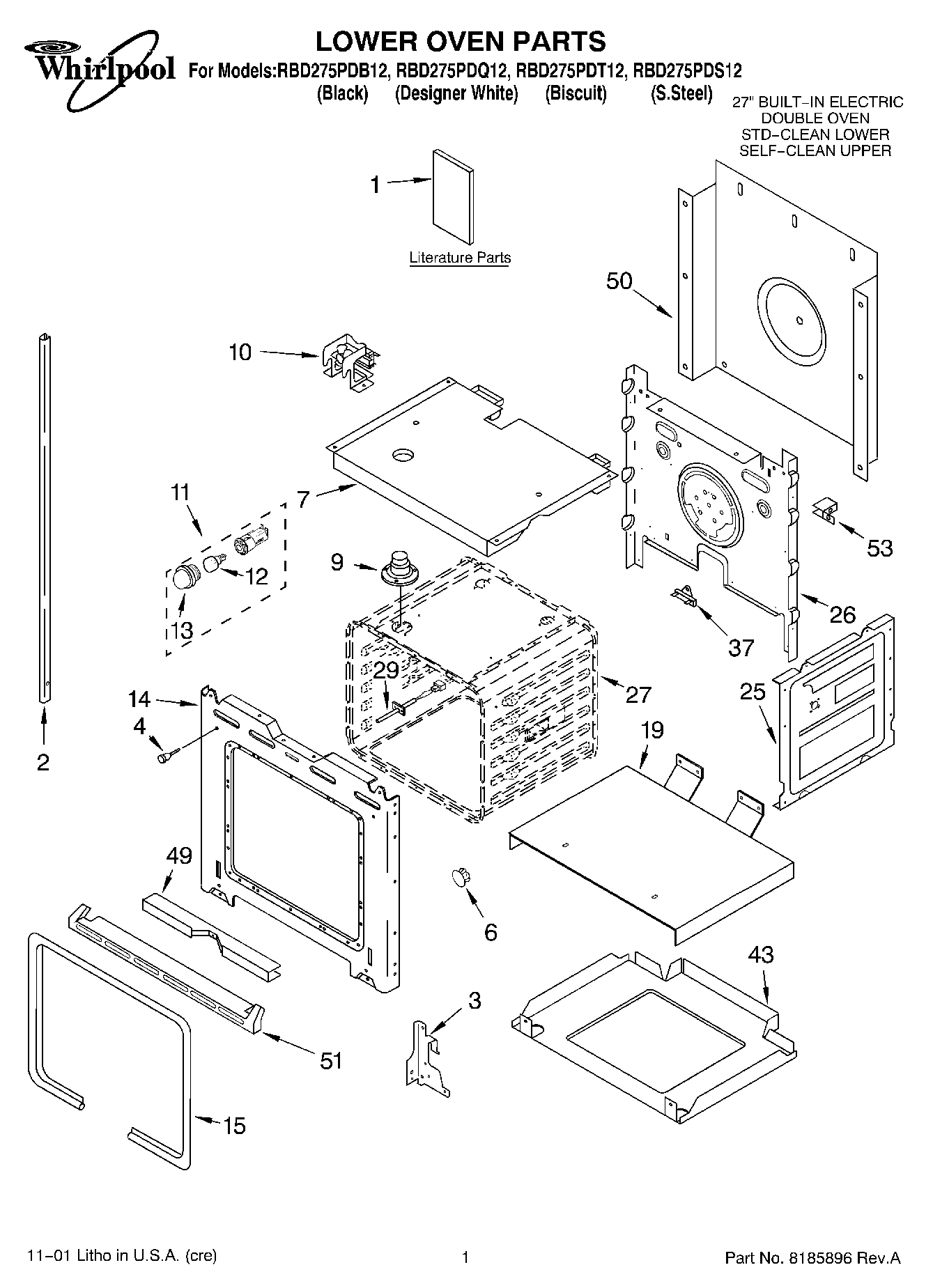 01 - LOWER OVEN, LITERATURE