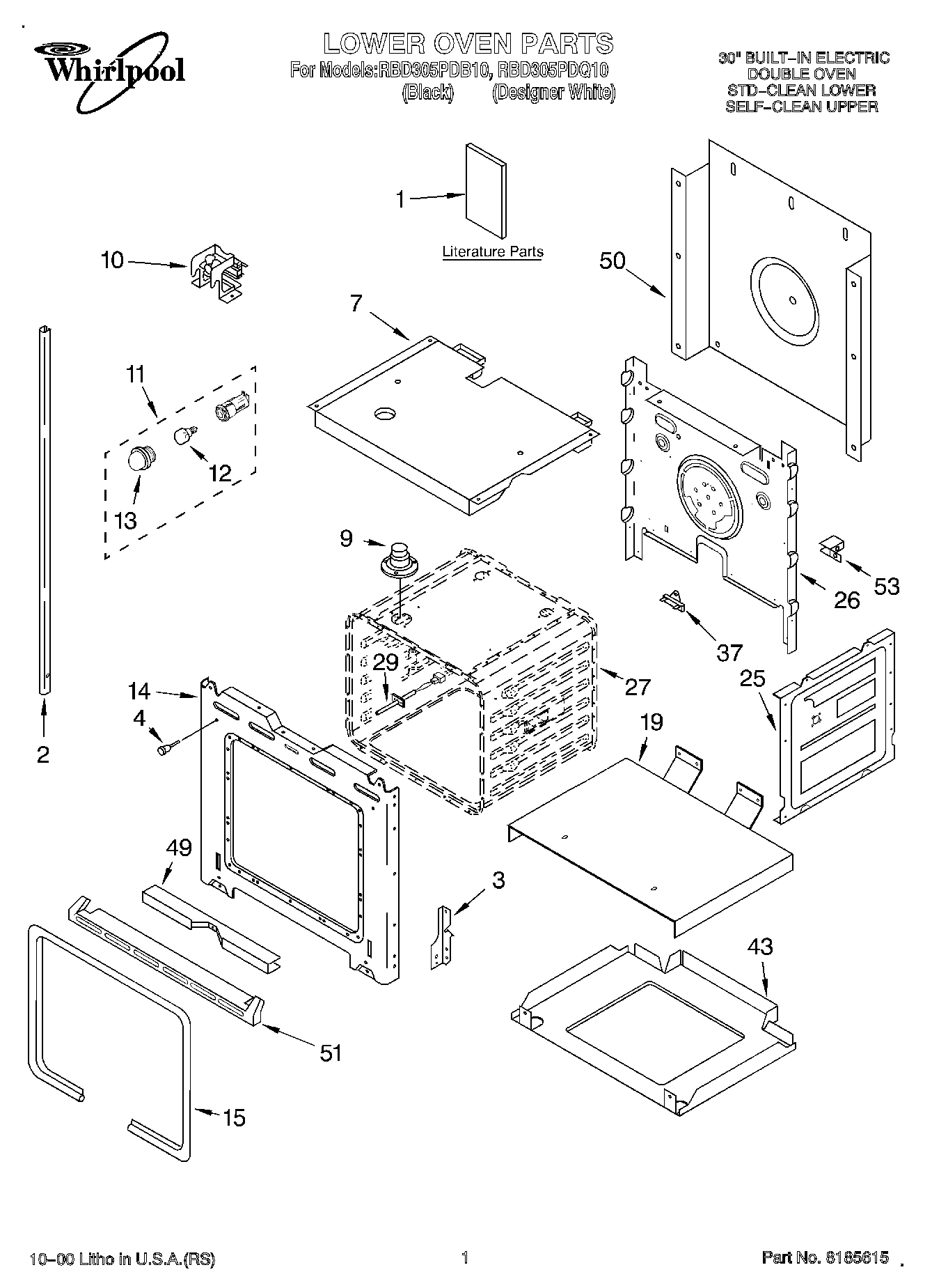 01 - LOWER OVEN, LITERATURE