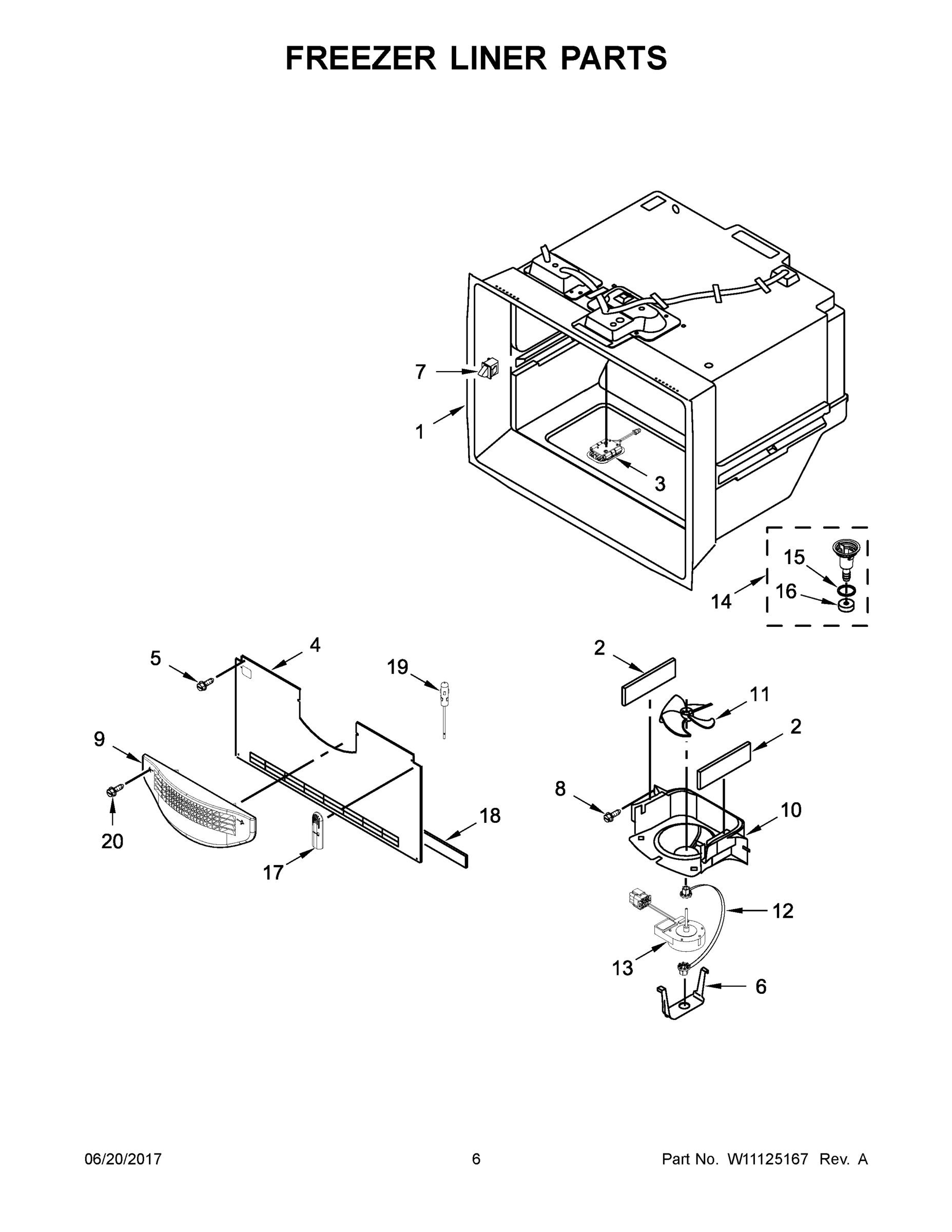 04 - FREEZER LINER PARTS