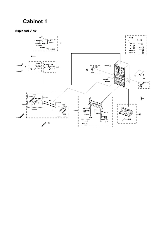 CABINET 1 PARTS