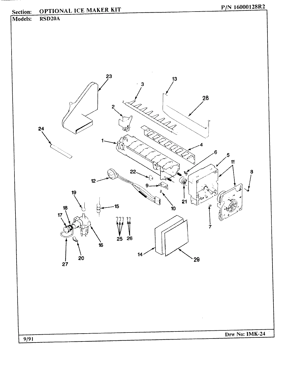 08 - OPTIONAL ICE MAKER KIT (RAE30)