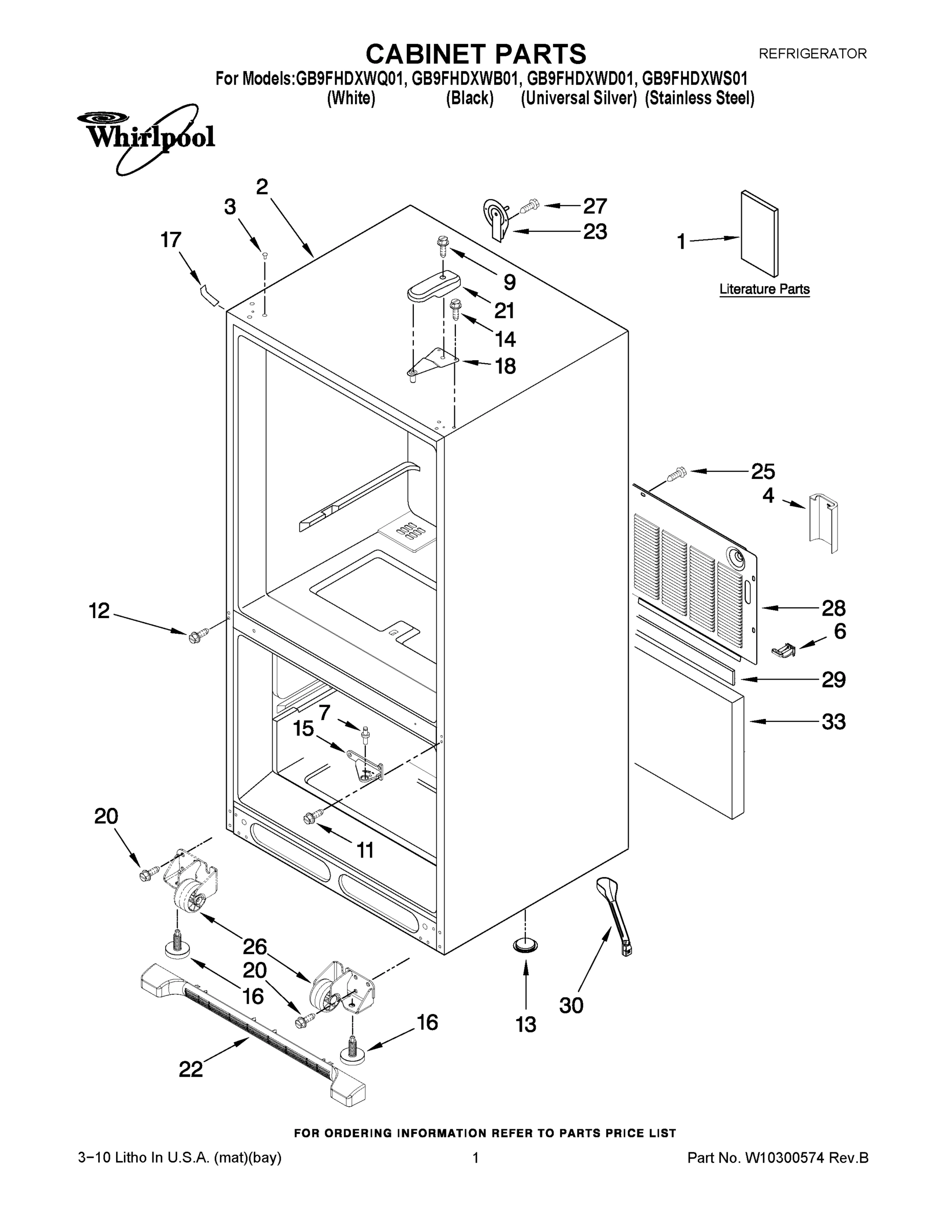 01 - CABINET PARTS