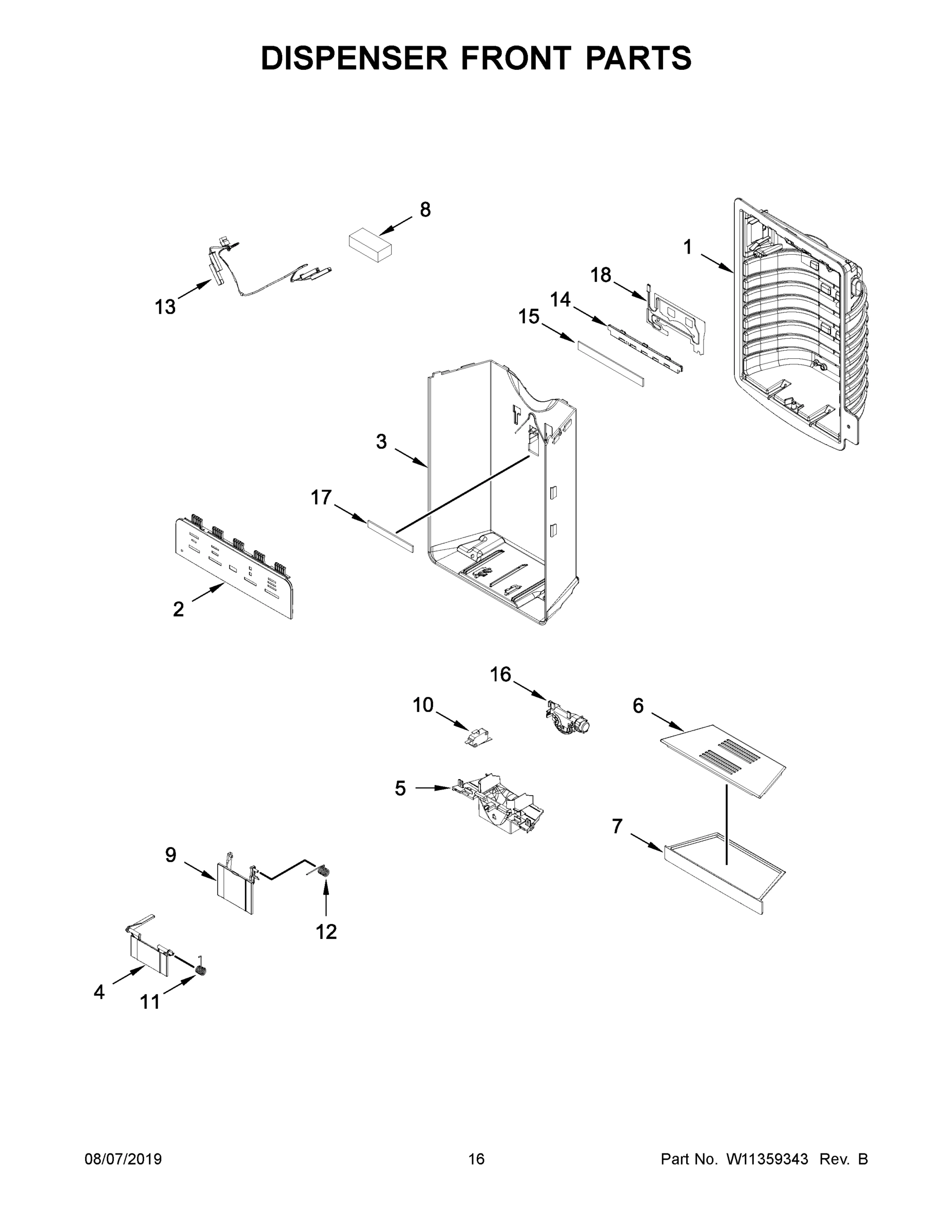 09 - DISPENSER FRONT PARTS
