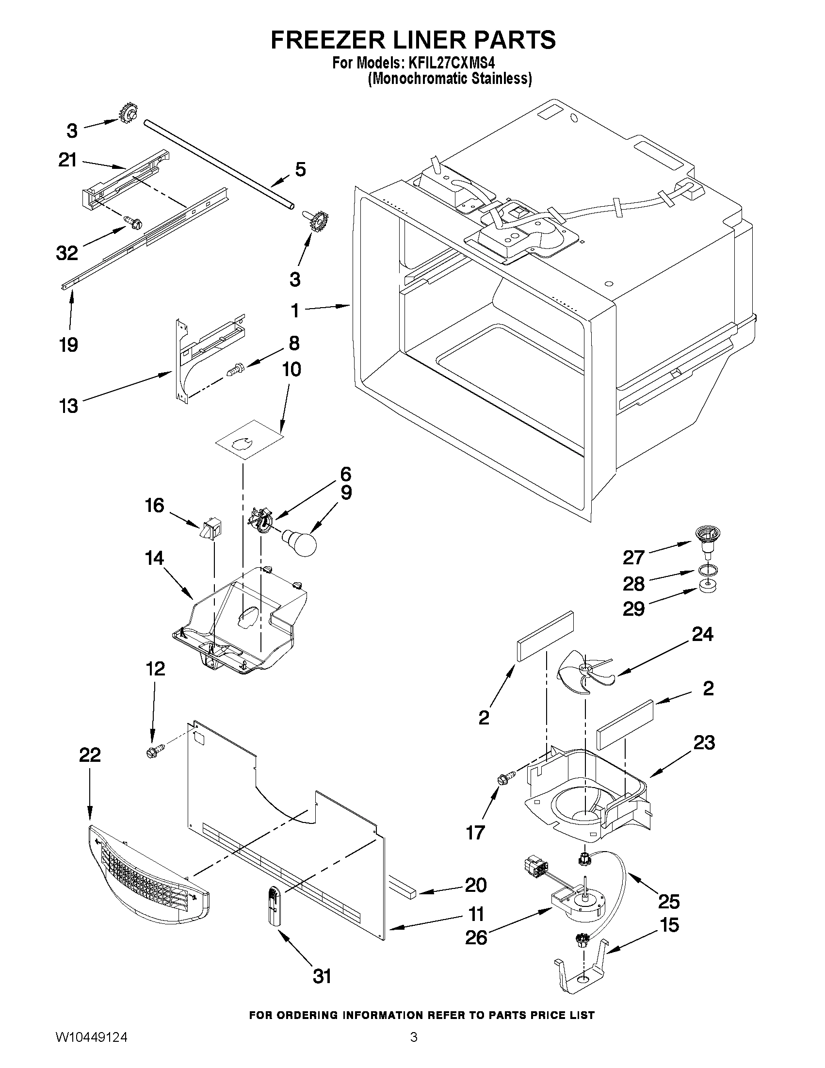02 - FREEZER LINER PARTS